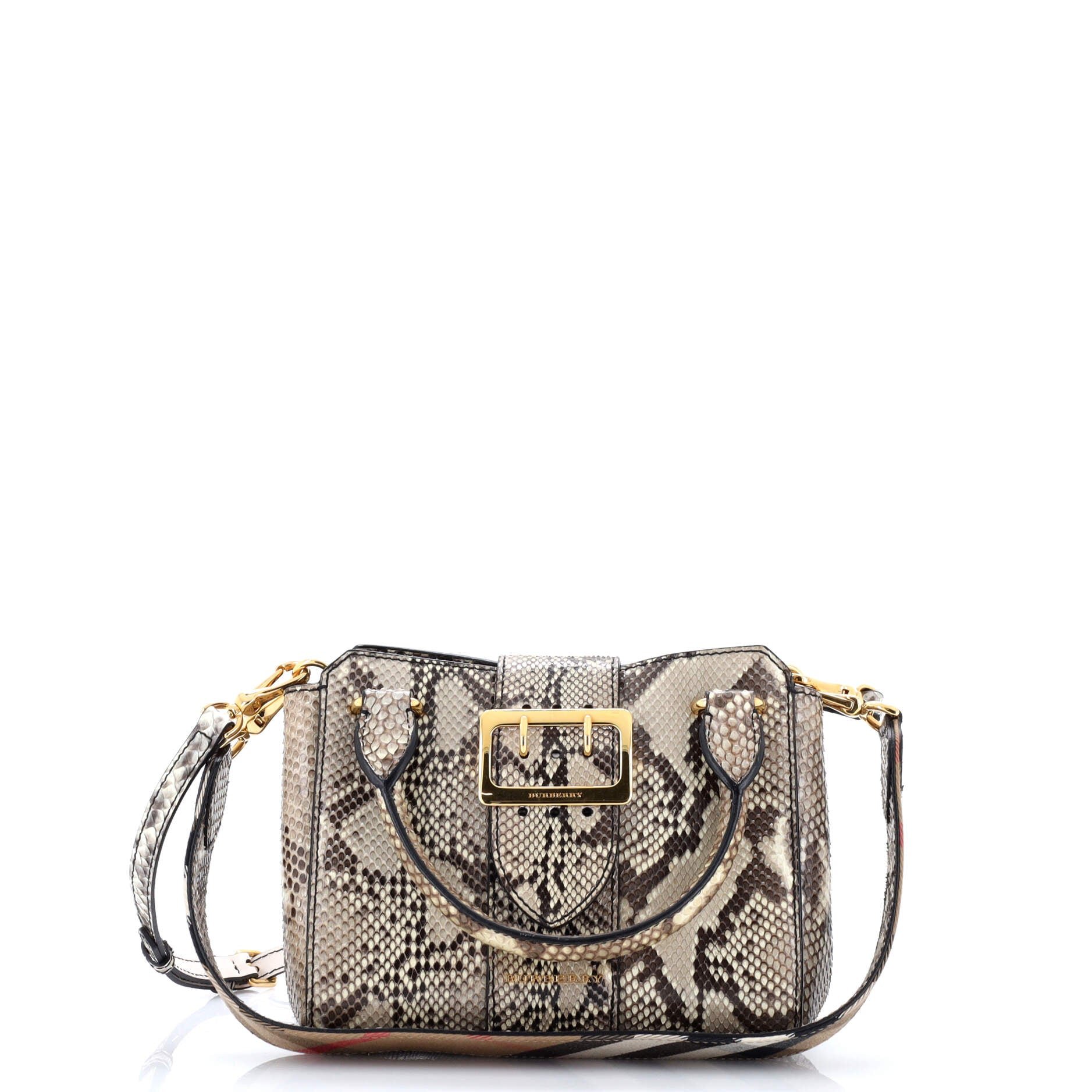 Burberry Buckle Tote Python Small