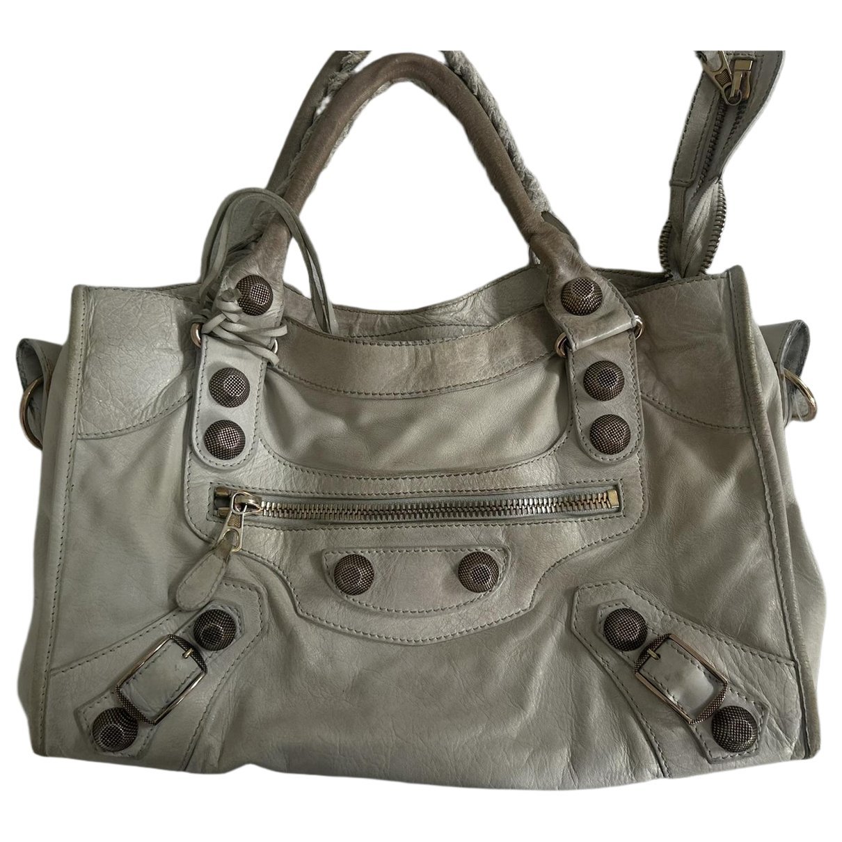 City leather handbag