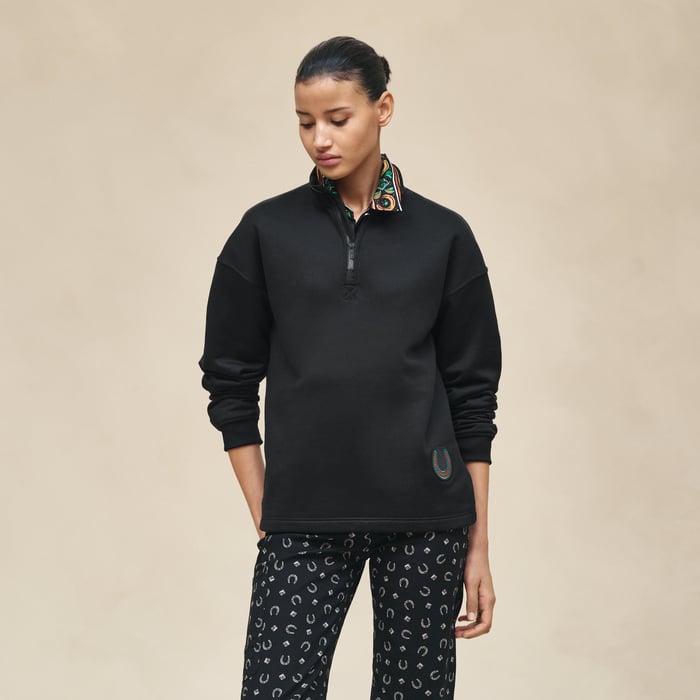 Noir Sweatshirt With Patch