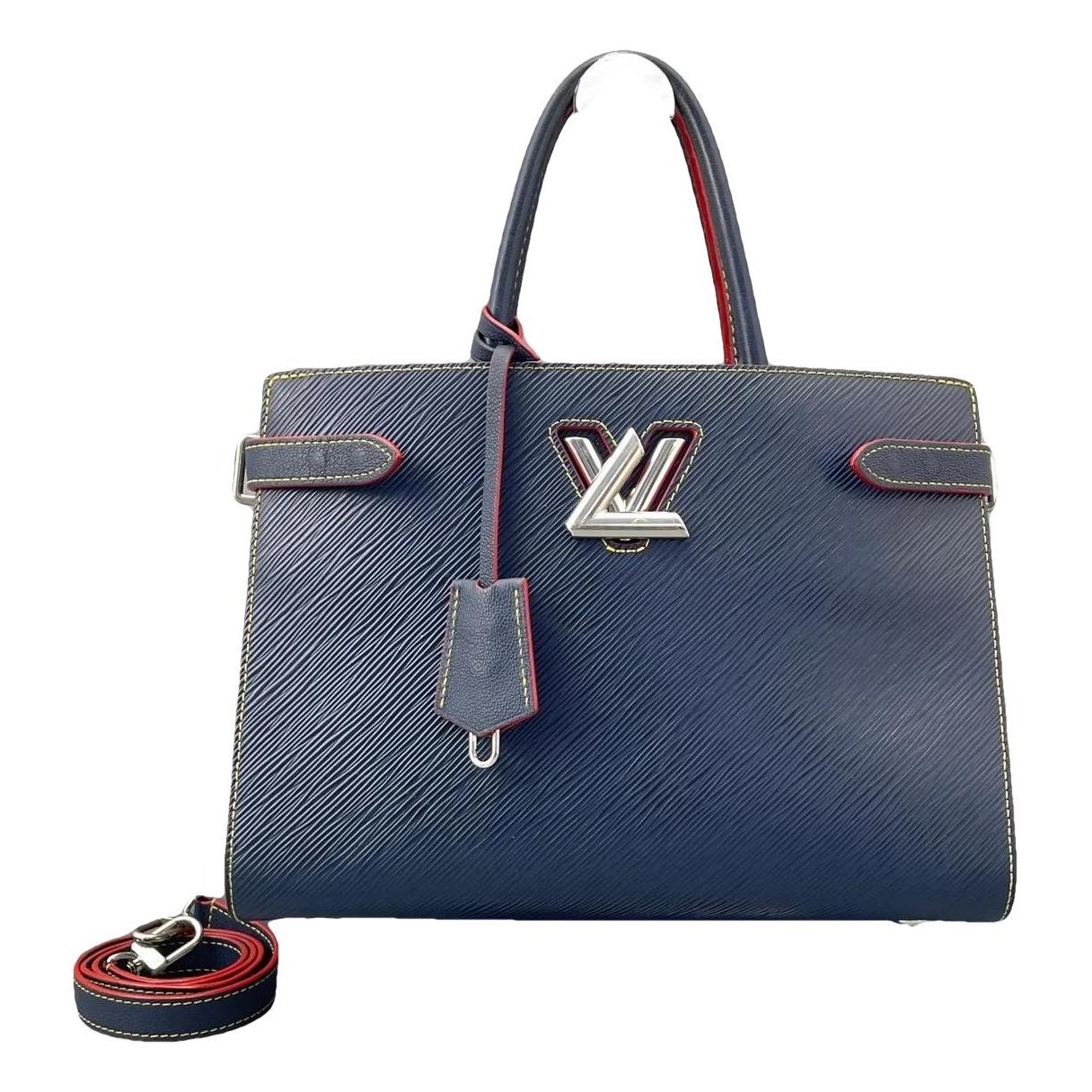 Twist leather tote