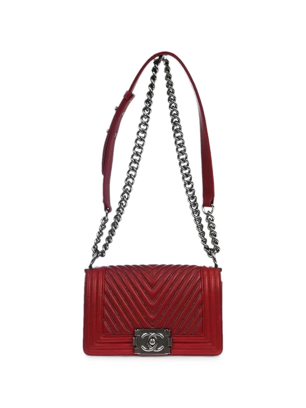 2014 Boy Chanel chevron mini shoulder bag