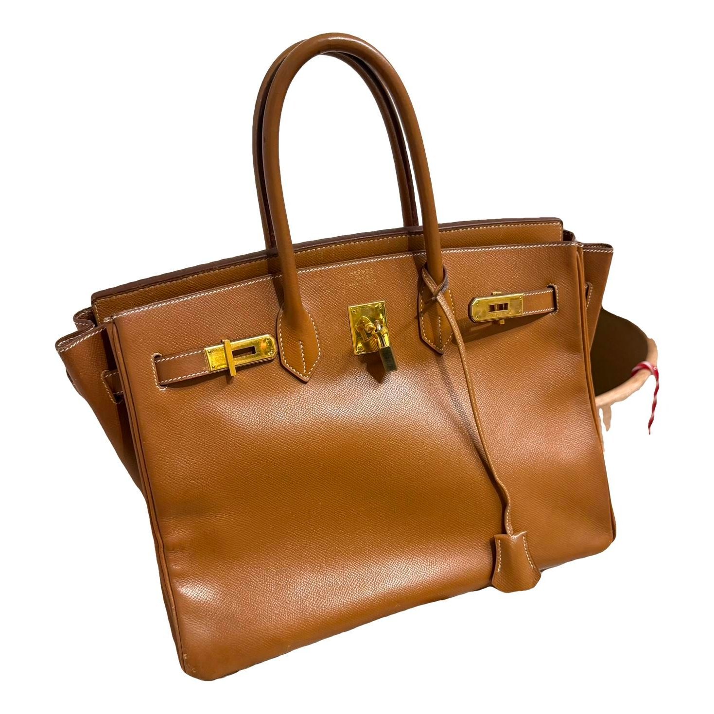 Hermes Birkin 35 Handbag Gold Epsom Leather