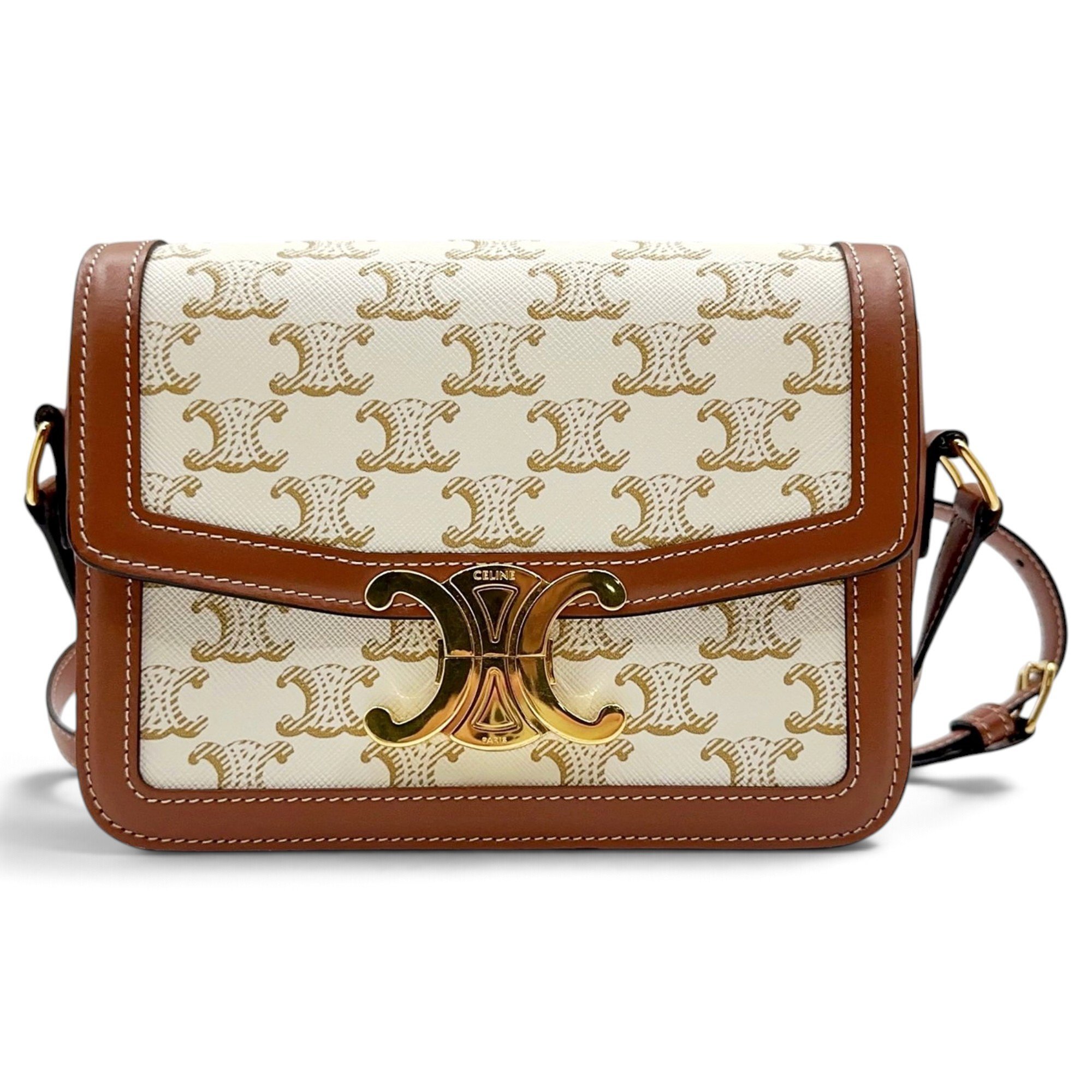 Triomphe leather crossbody bag
