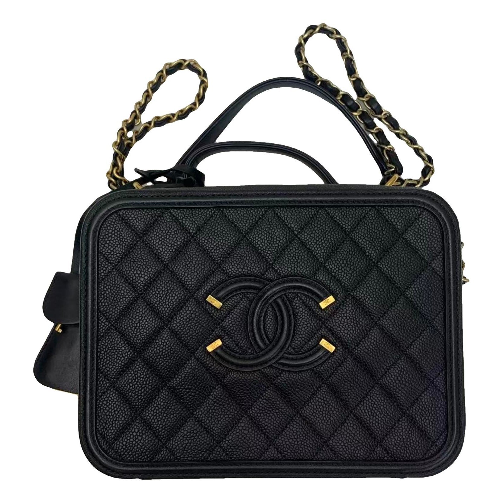 Vanity leather handbag