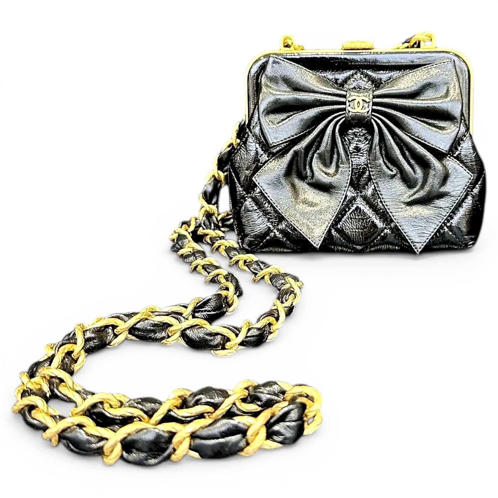 Patent leather mini bag