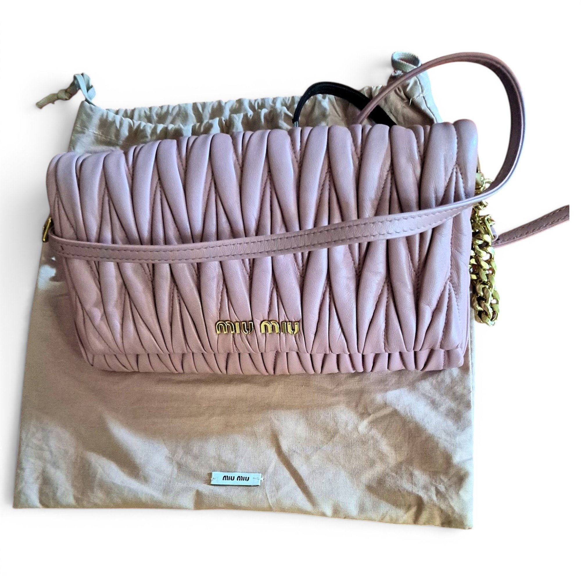 Miu delice leather handbag