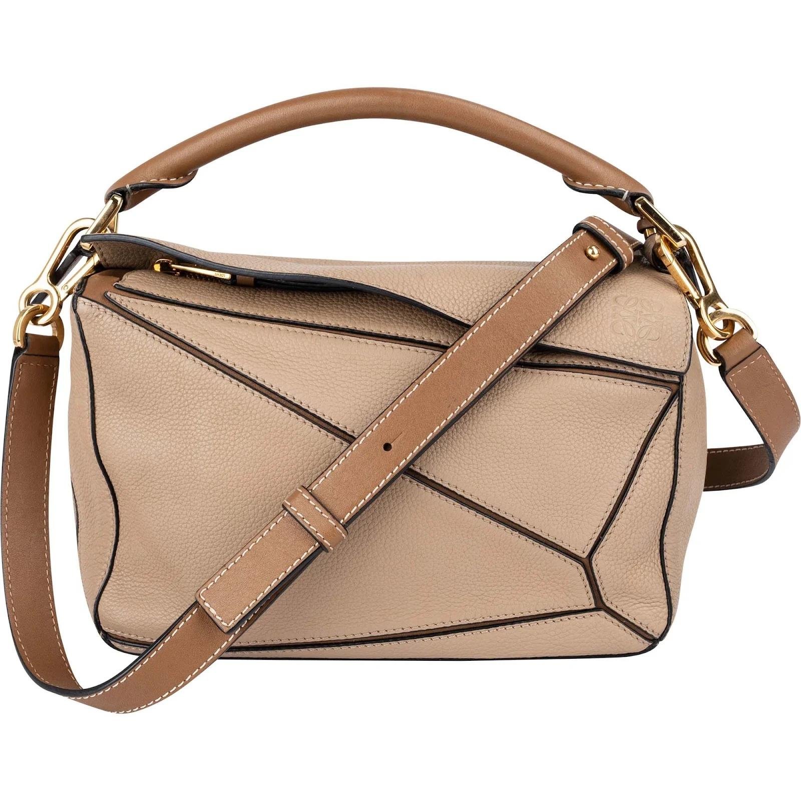 Puzzle leather crossbody bag