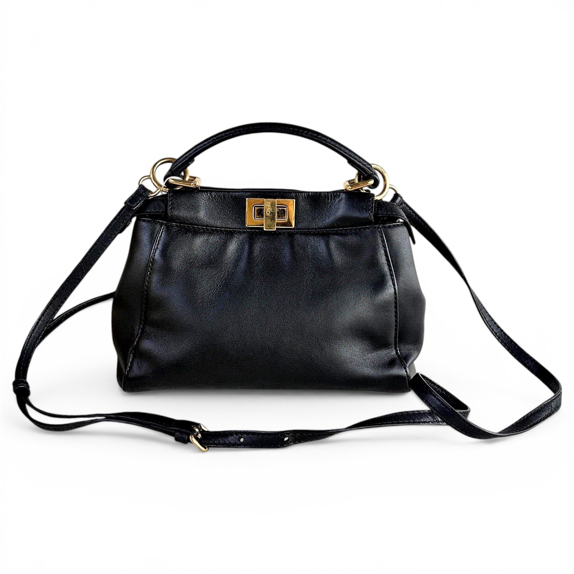 Peekaboo leather handbag