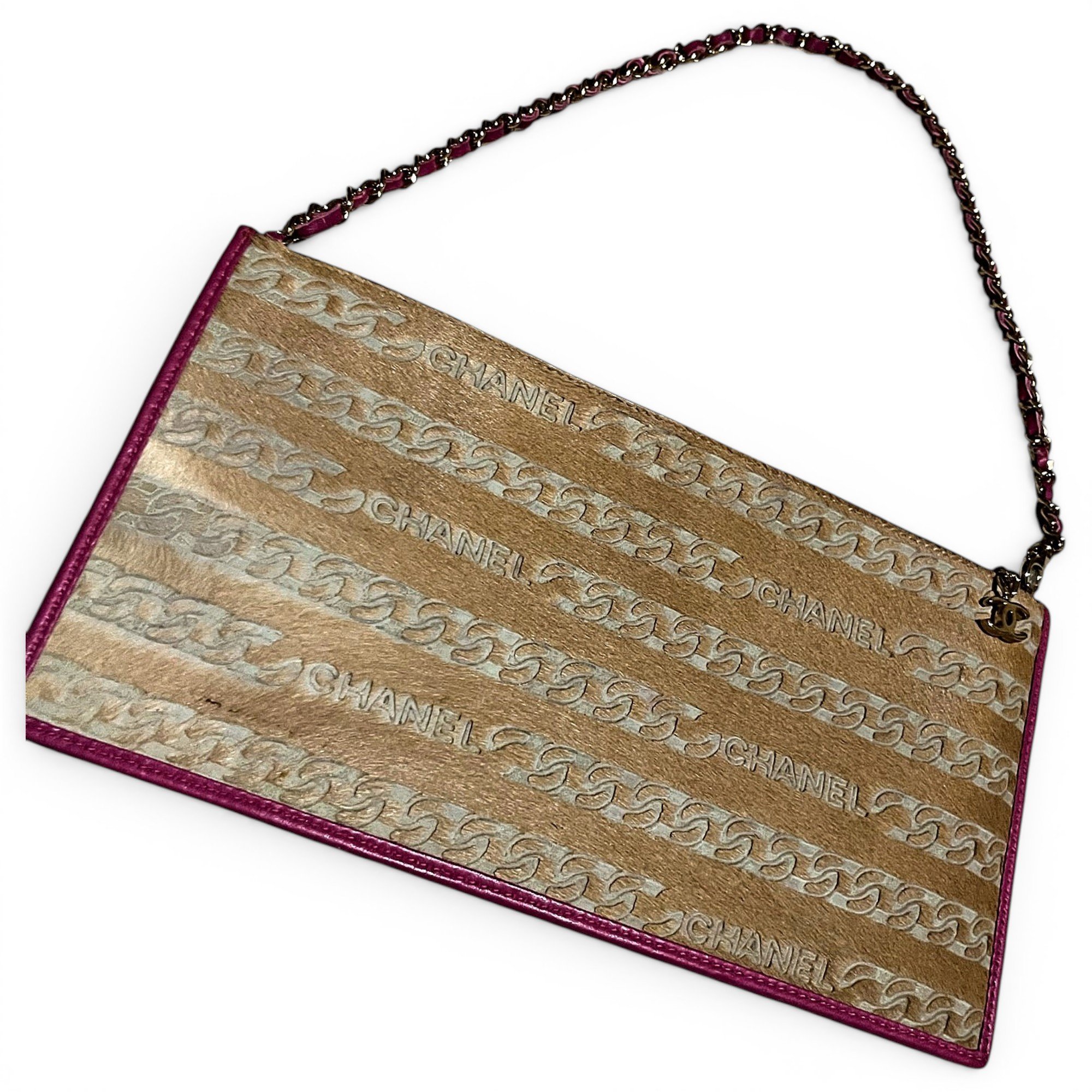 Pony-style calfskin clutch bag