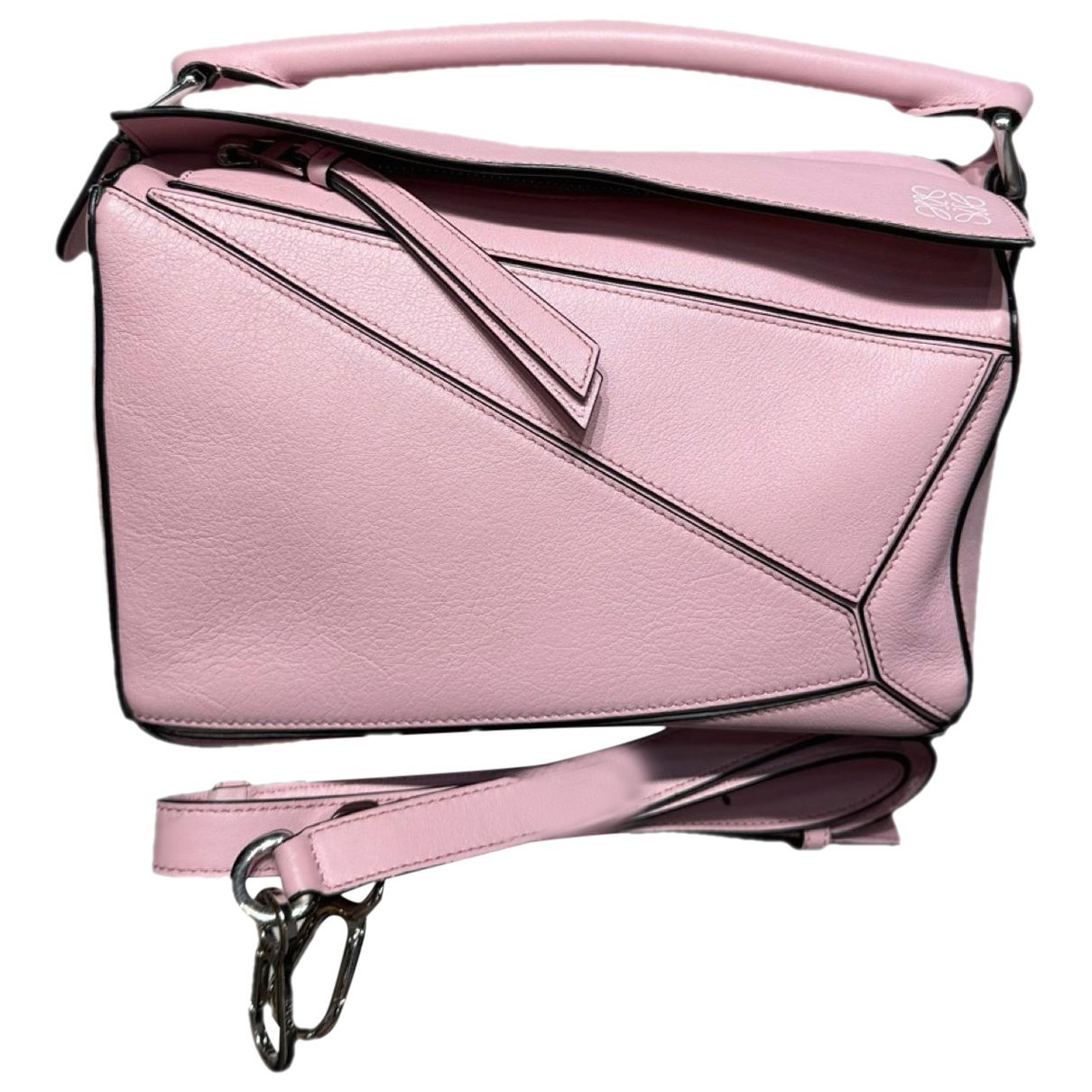 Puzzle leather handbag