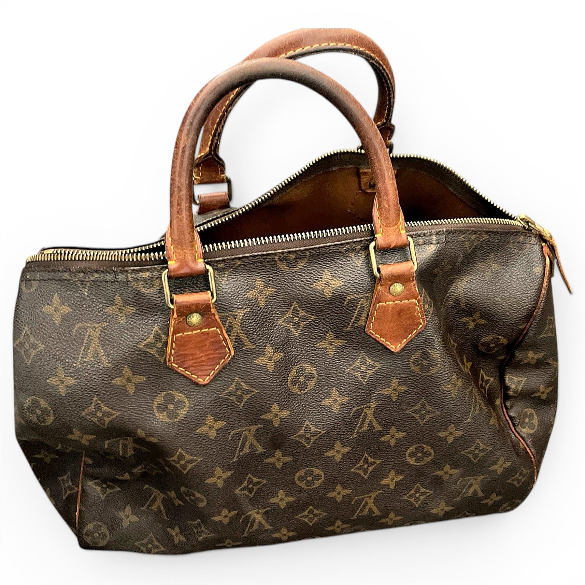 Speedy leather handbag