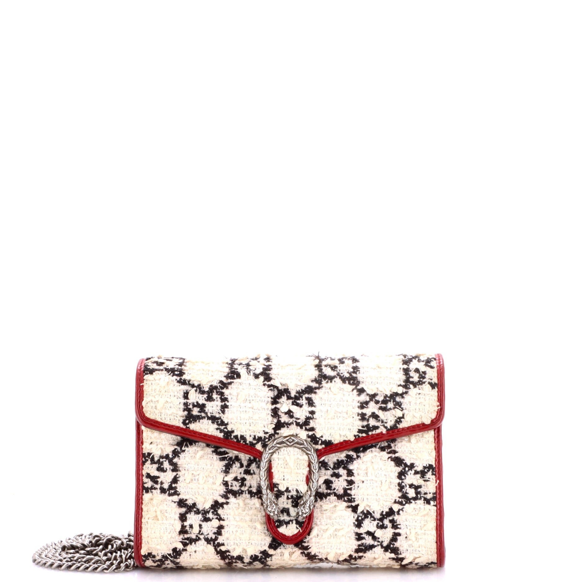 Gucci Dionysus Chain Wallet GG Tweed Small