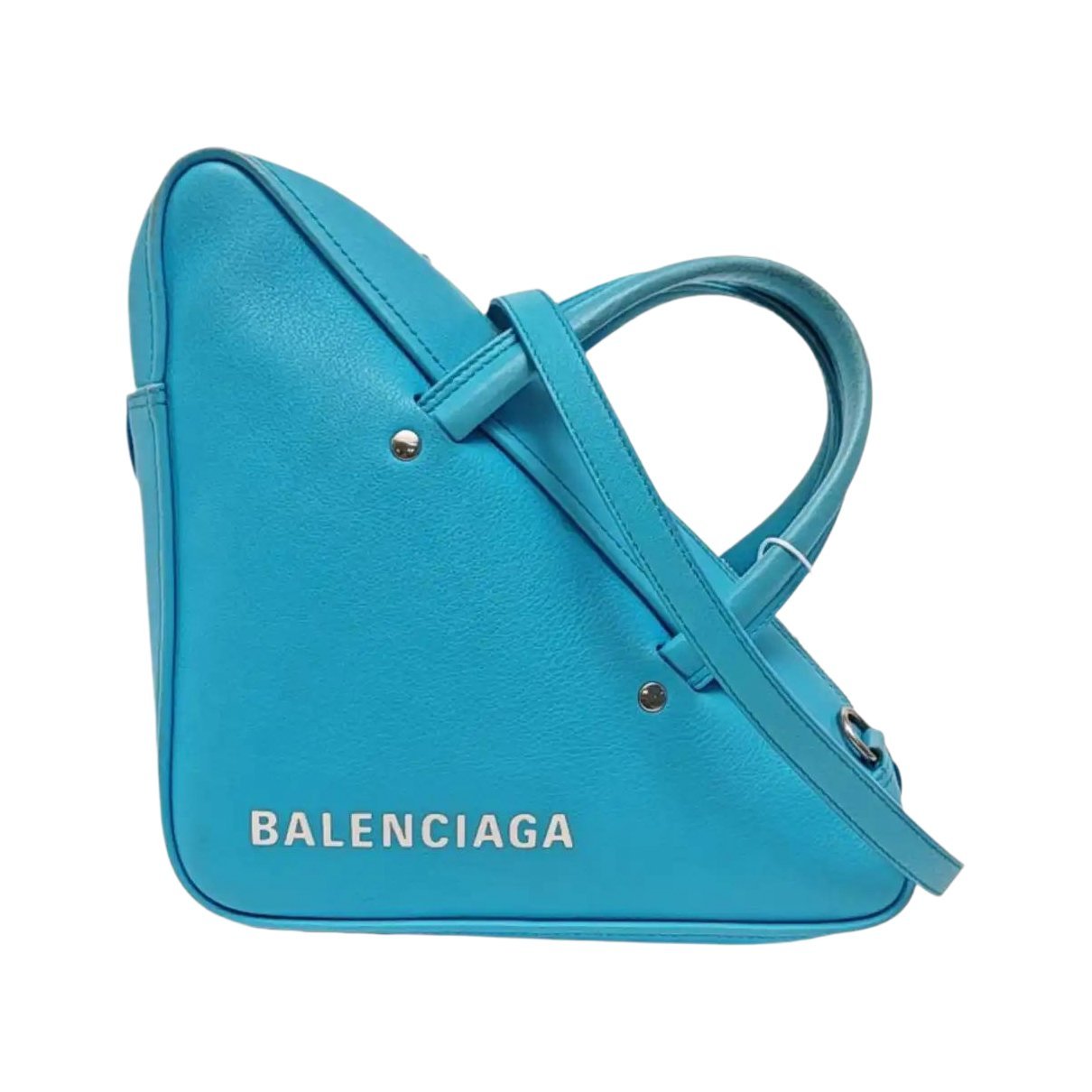 Triangle leather handbag