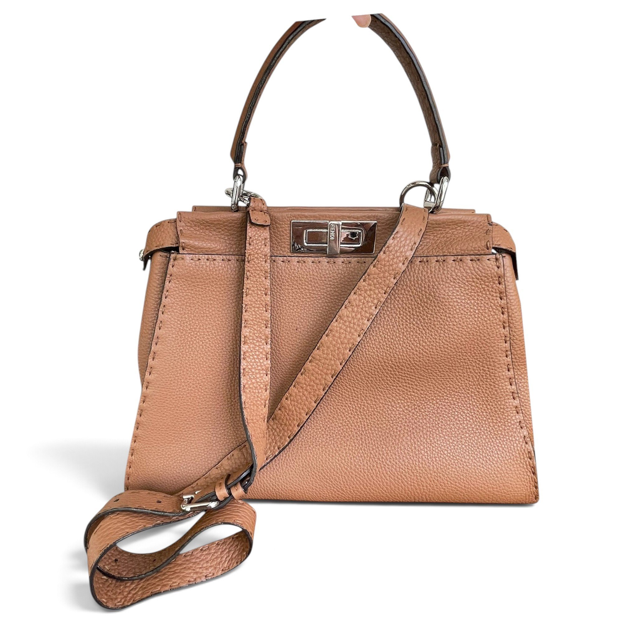 Peekaboo leather handbag