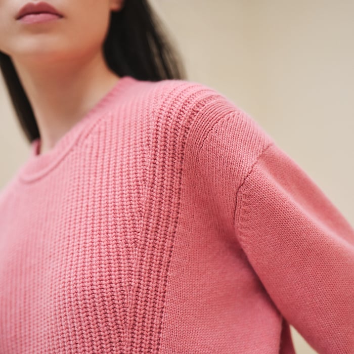 Rose Incarnat Cashmere Long-sleeve Sweater