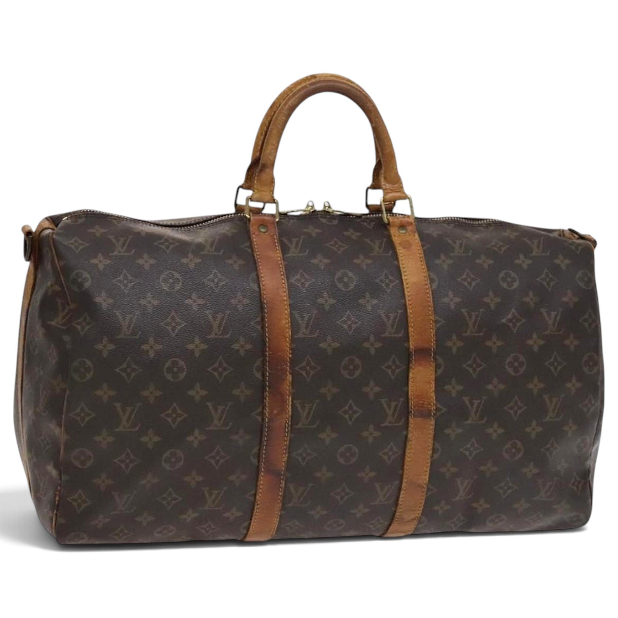 Keepall leather travel bag