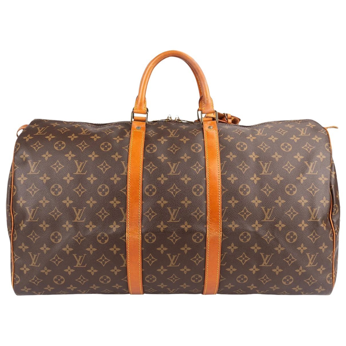 Keepall leather travel bag