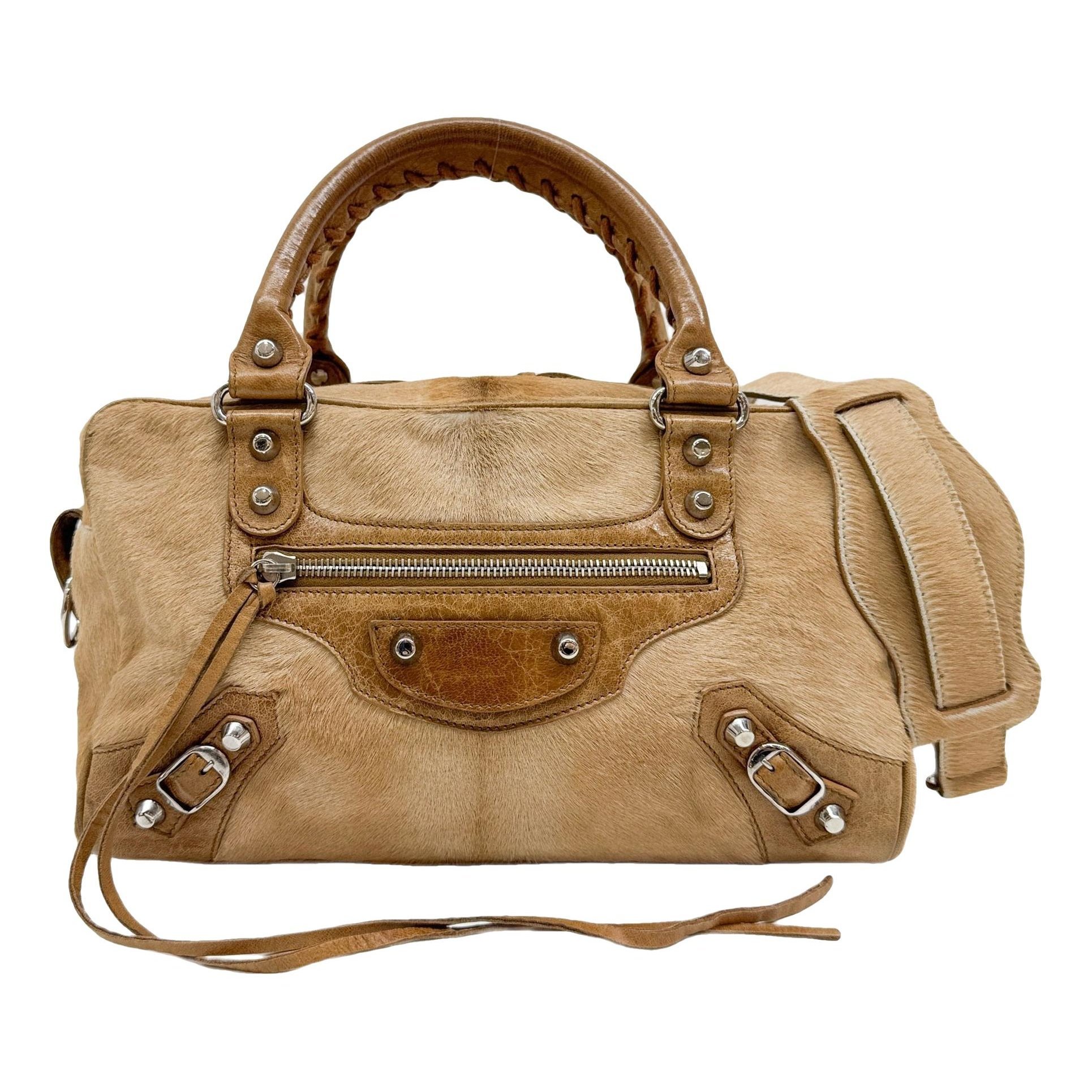 Twiggy pony-style calfskin handbag
