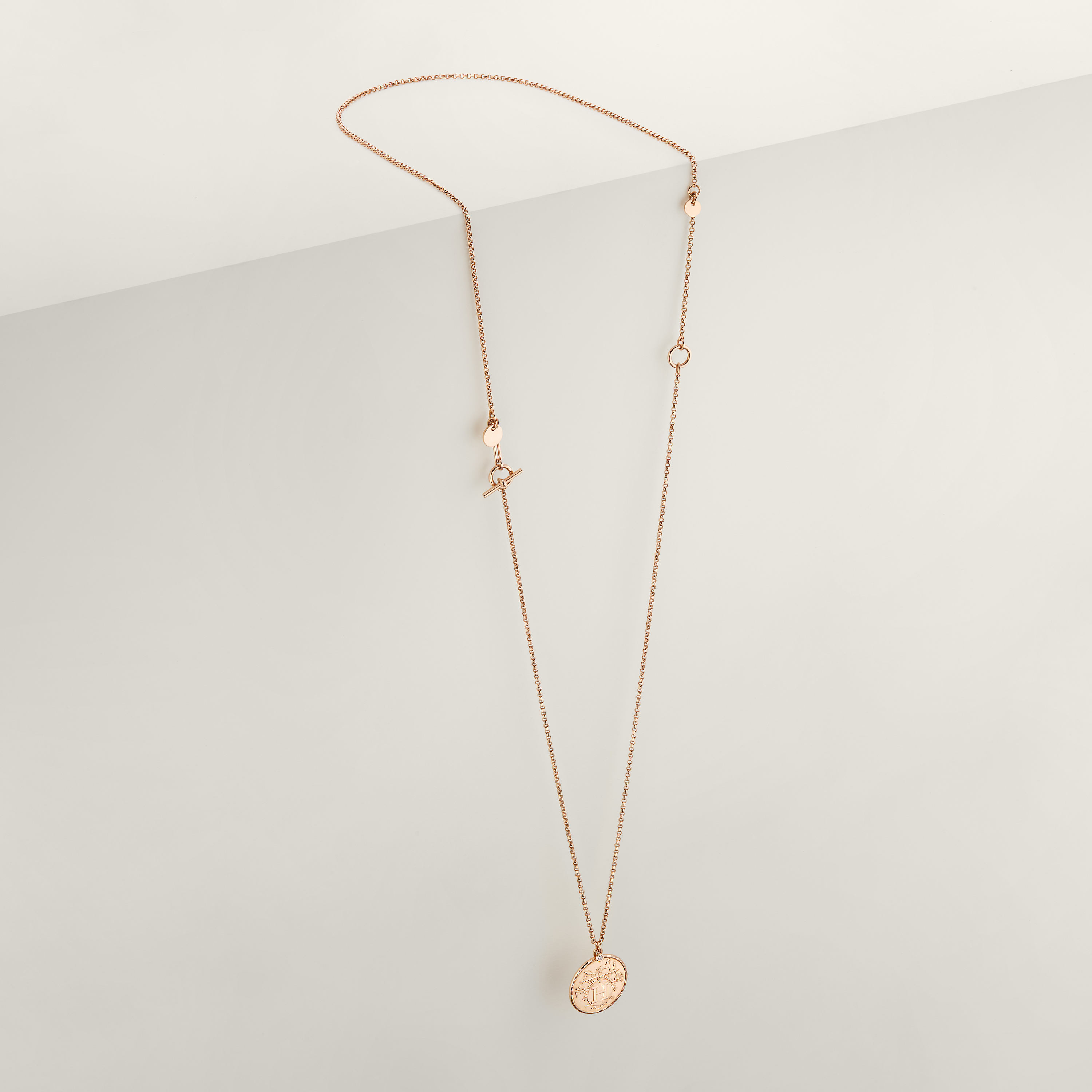 Hermès Ex-Libris long necklace, medium model