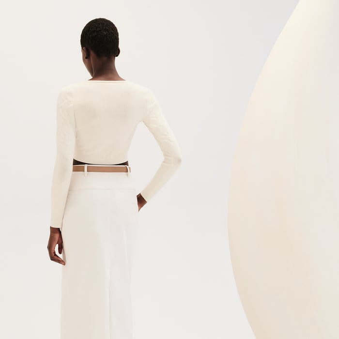 Blanc Naturel "H" Long-sleeve Sweater
