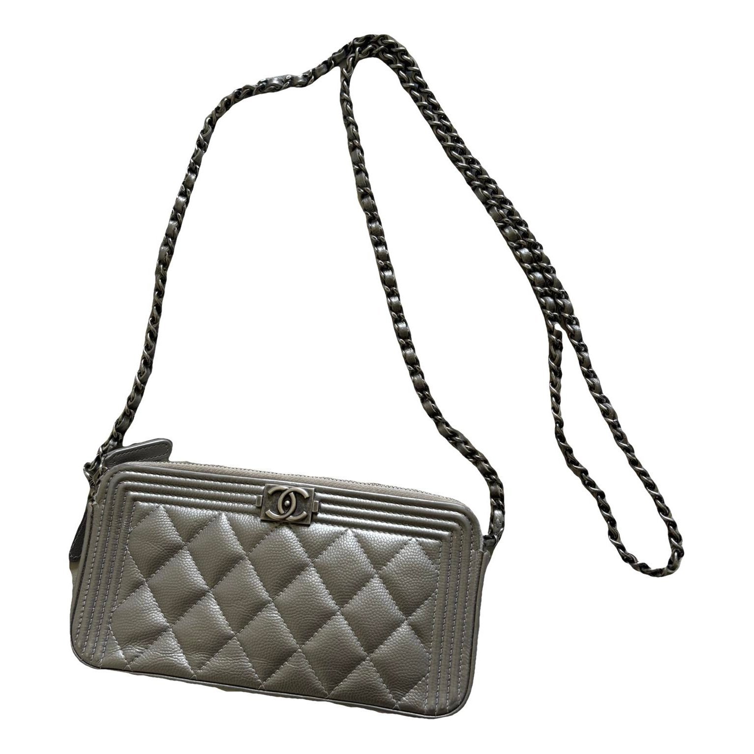 Wallet On Chain Boy leather crossbody bag