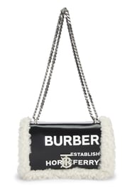 Burberry Black Shearling Horseferry Lola Shoulder Bag Small