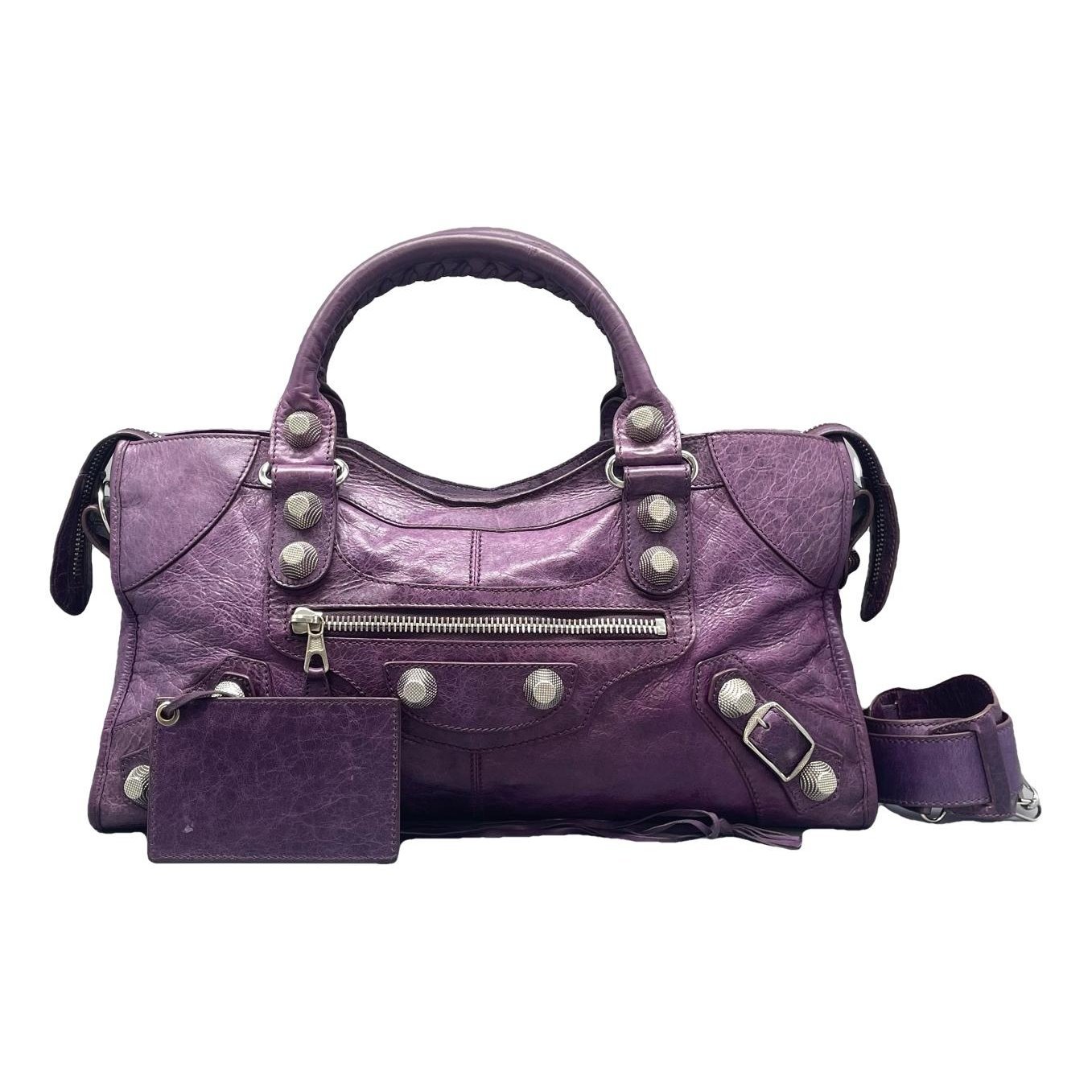Classic Metalic leather handbag