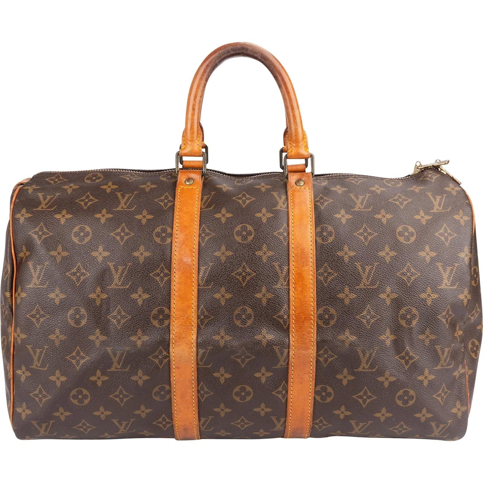 Keepall leather travel bag