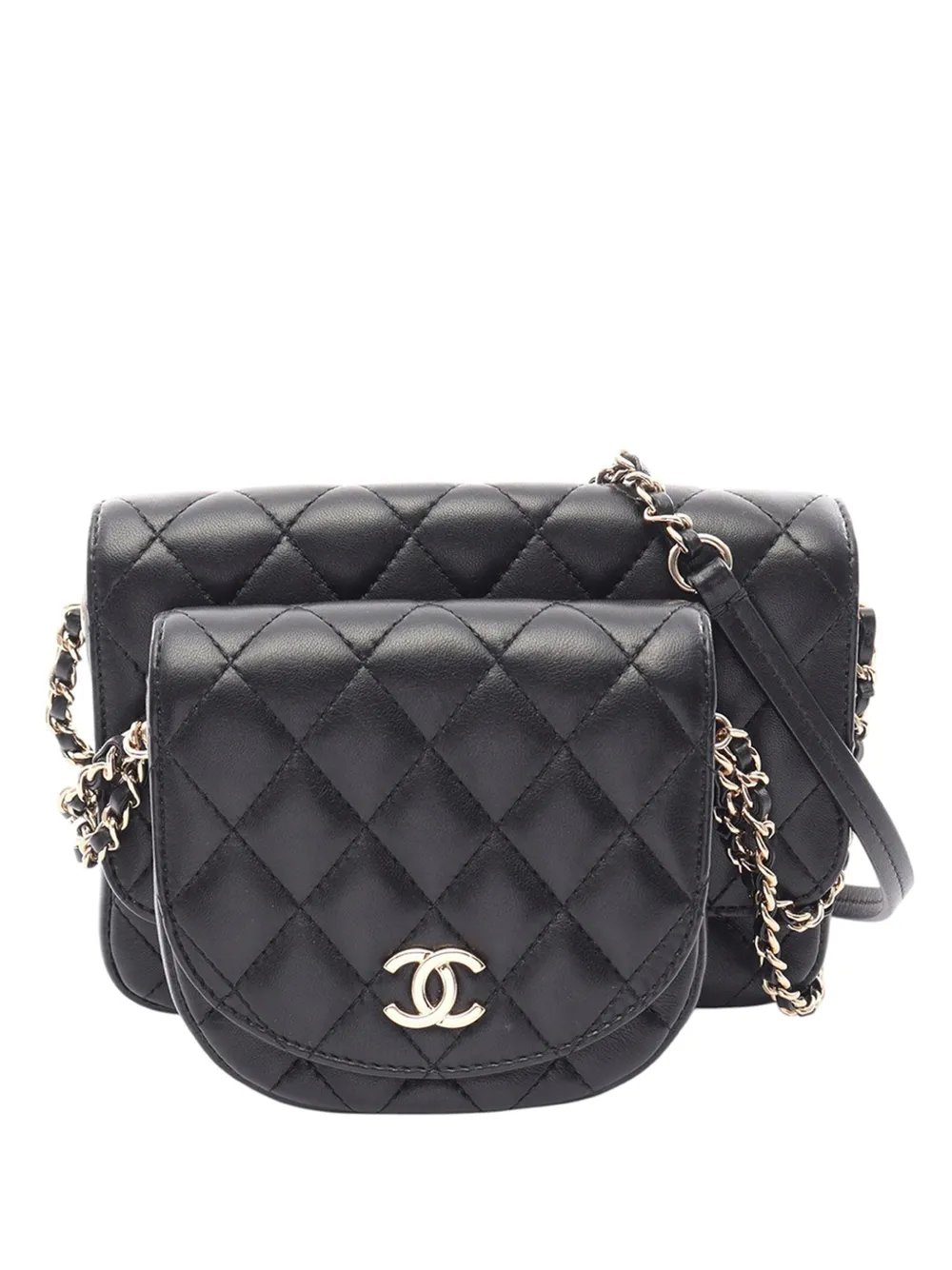 2019 CC Quilted Lambskin Side Packs Flap crossbody bag
