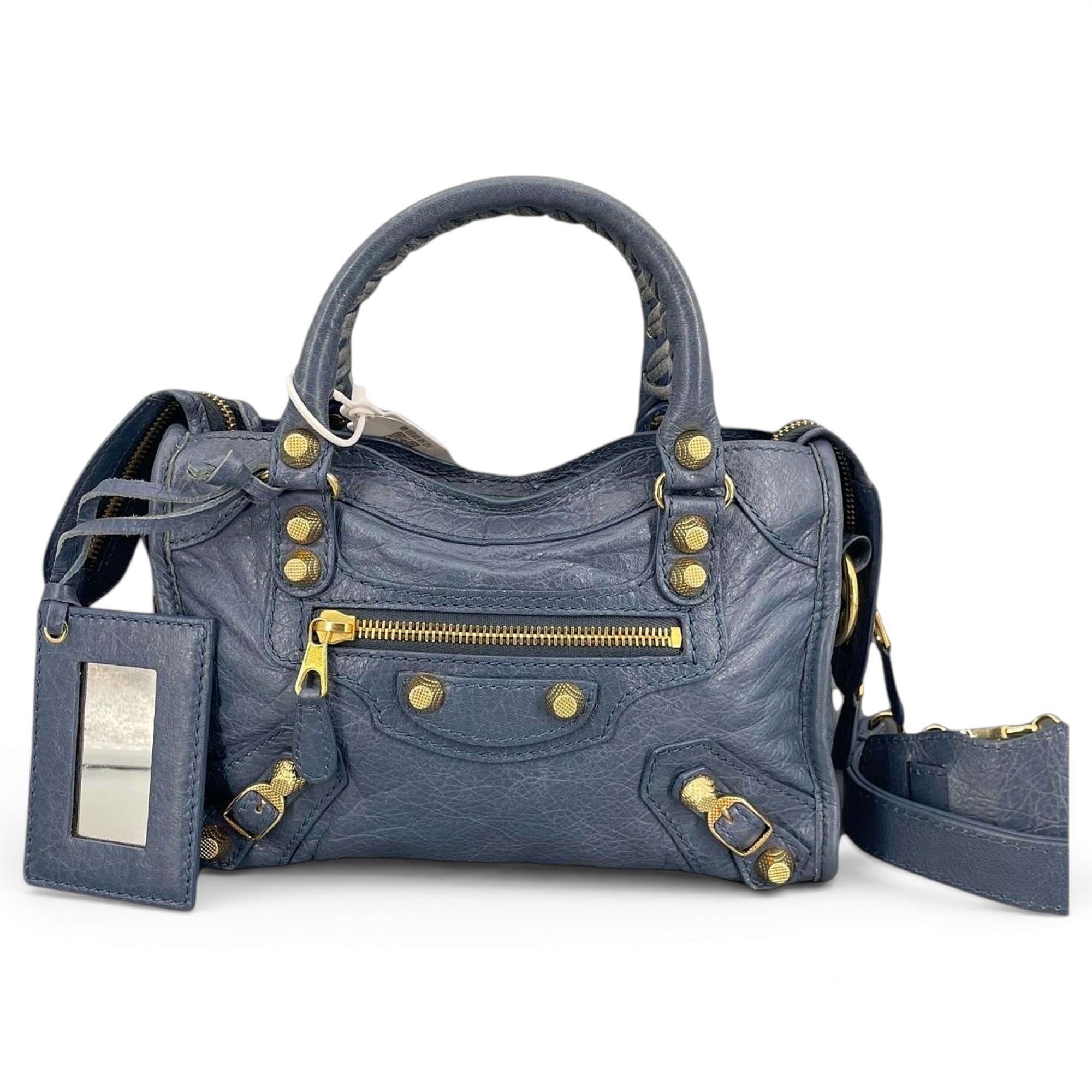 City leather handbag