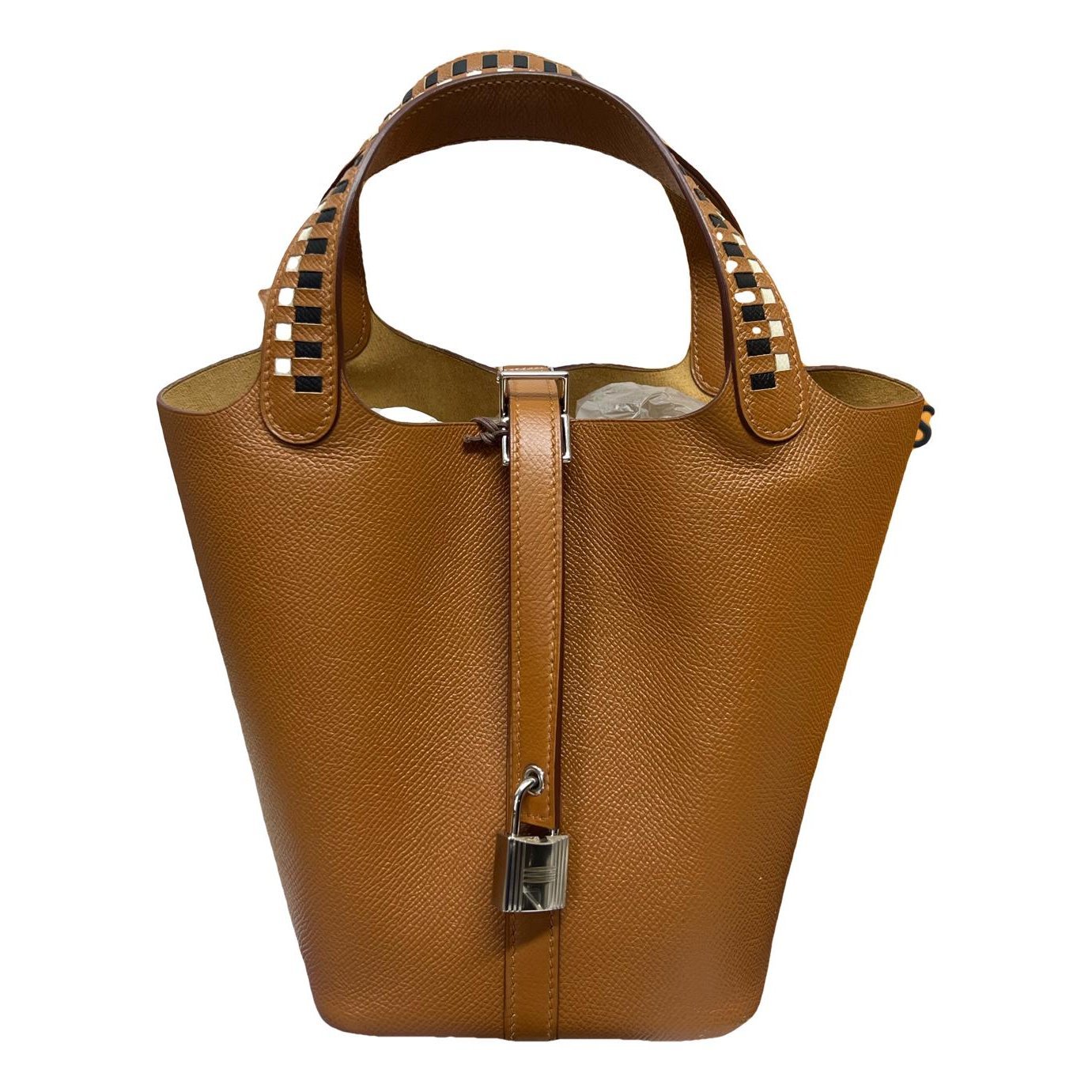 Picotin leather tote