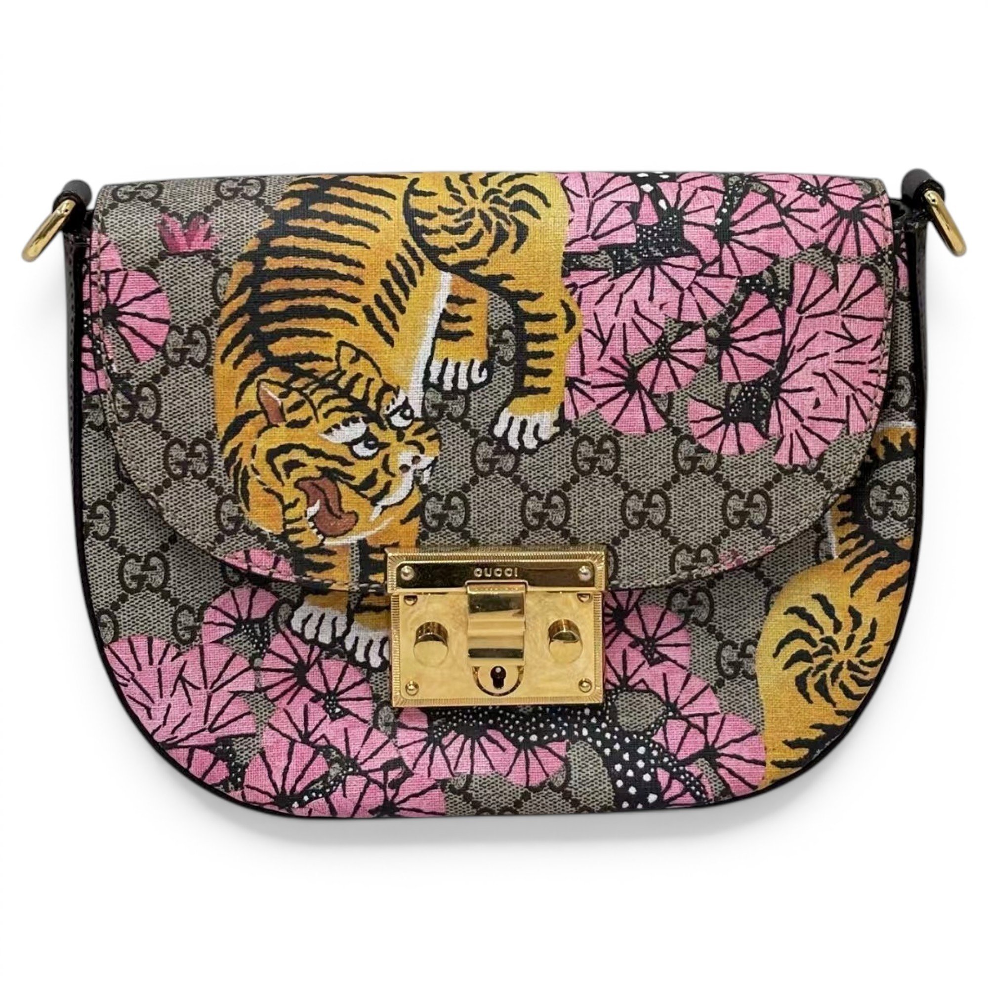 Padlock leather handbag