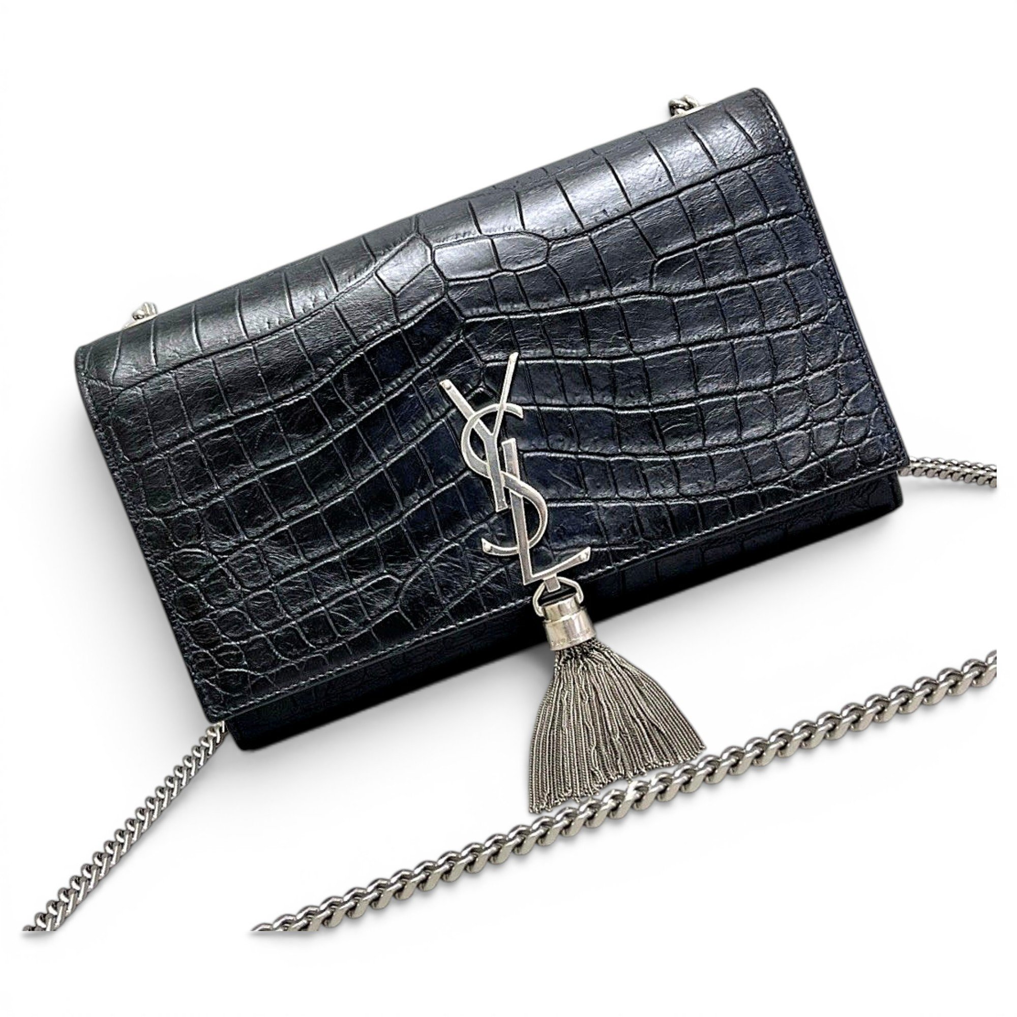 Saint Laurent Pompom Kate leather handbag