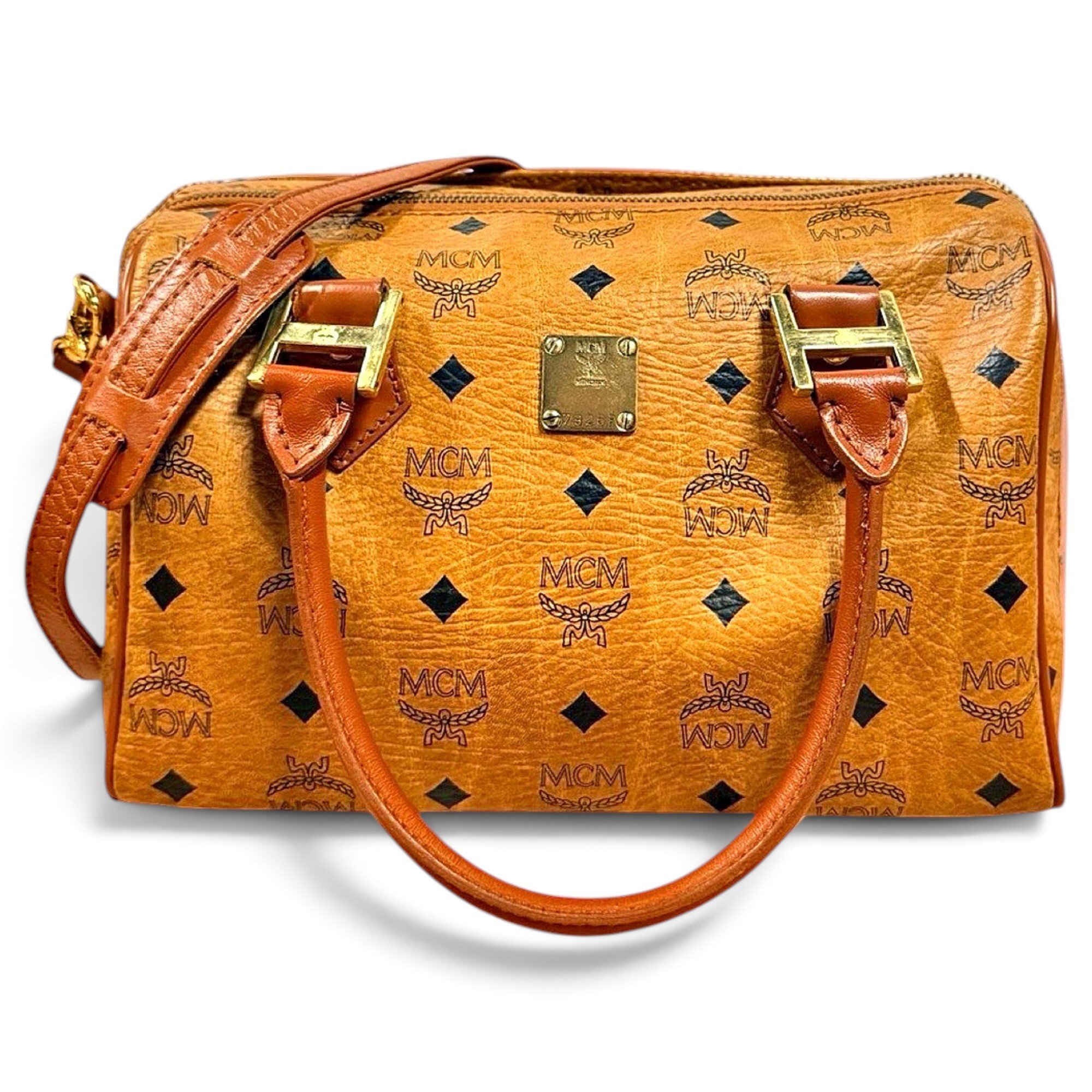 Boston leather satchel