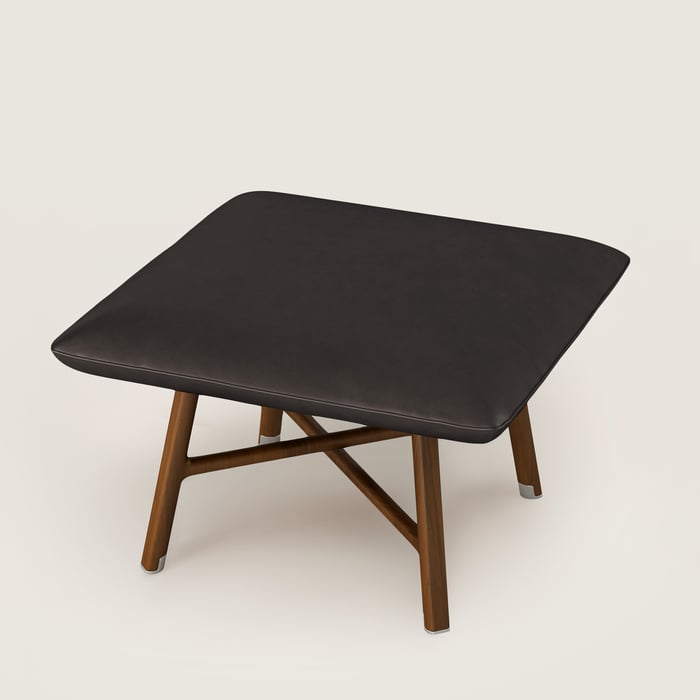 Noir Ébène Les Necessaires d'Hermès "Carre d'Assise" Low Stool, High Model