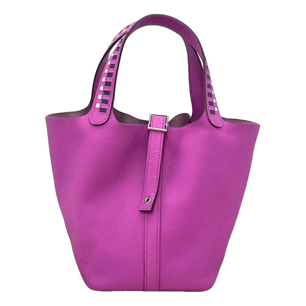 Picotin leather tote