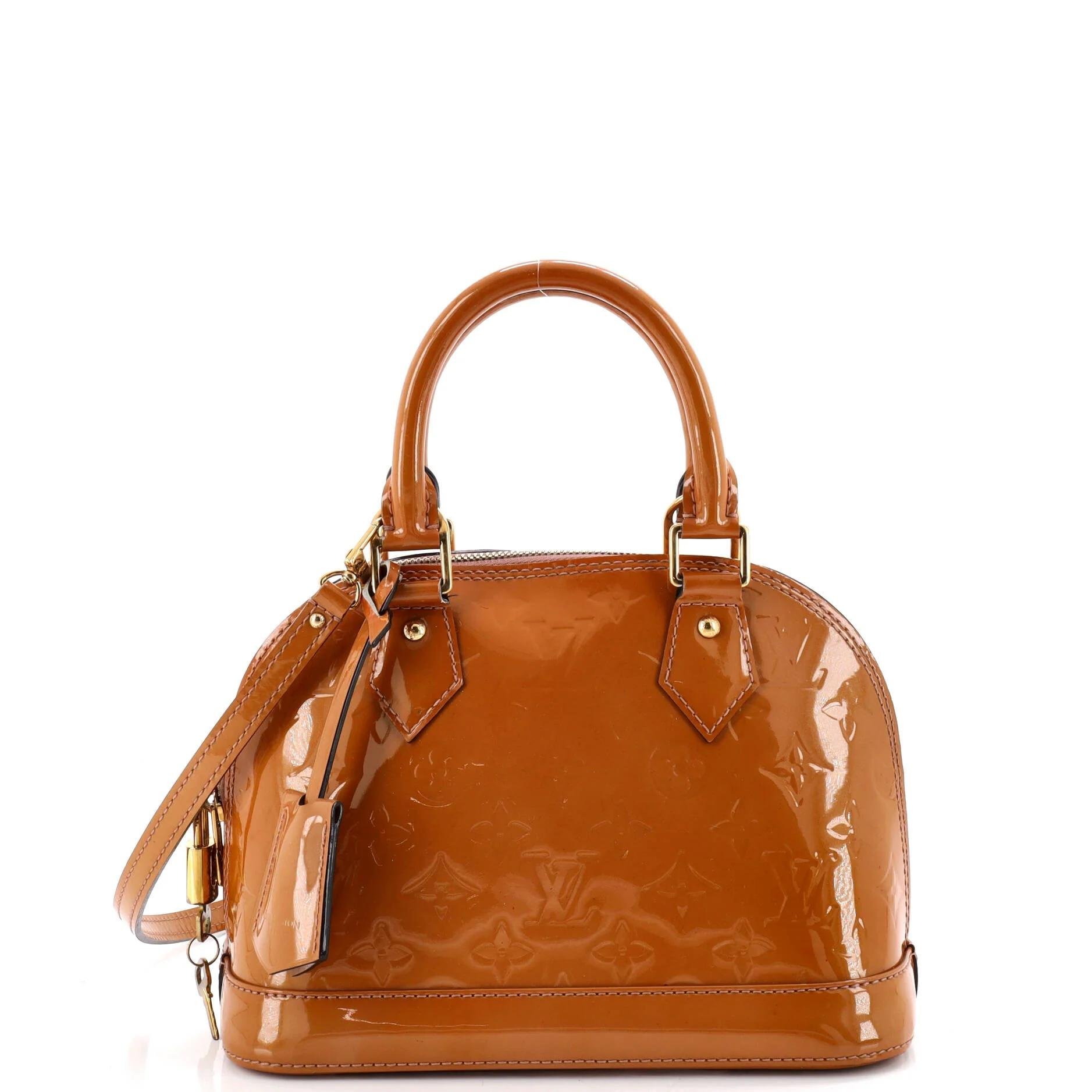 Patent leather handbag