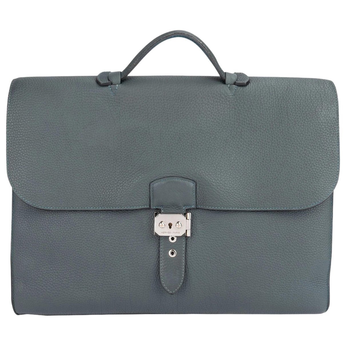 H leather handbag