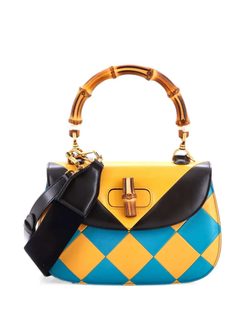 Bamboo 1947 Top Handle Bag Limited Edition Geometric Print Leather Medium satchel