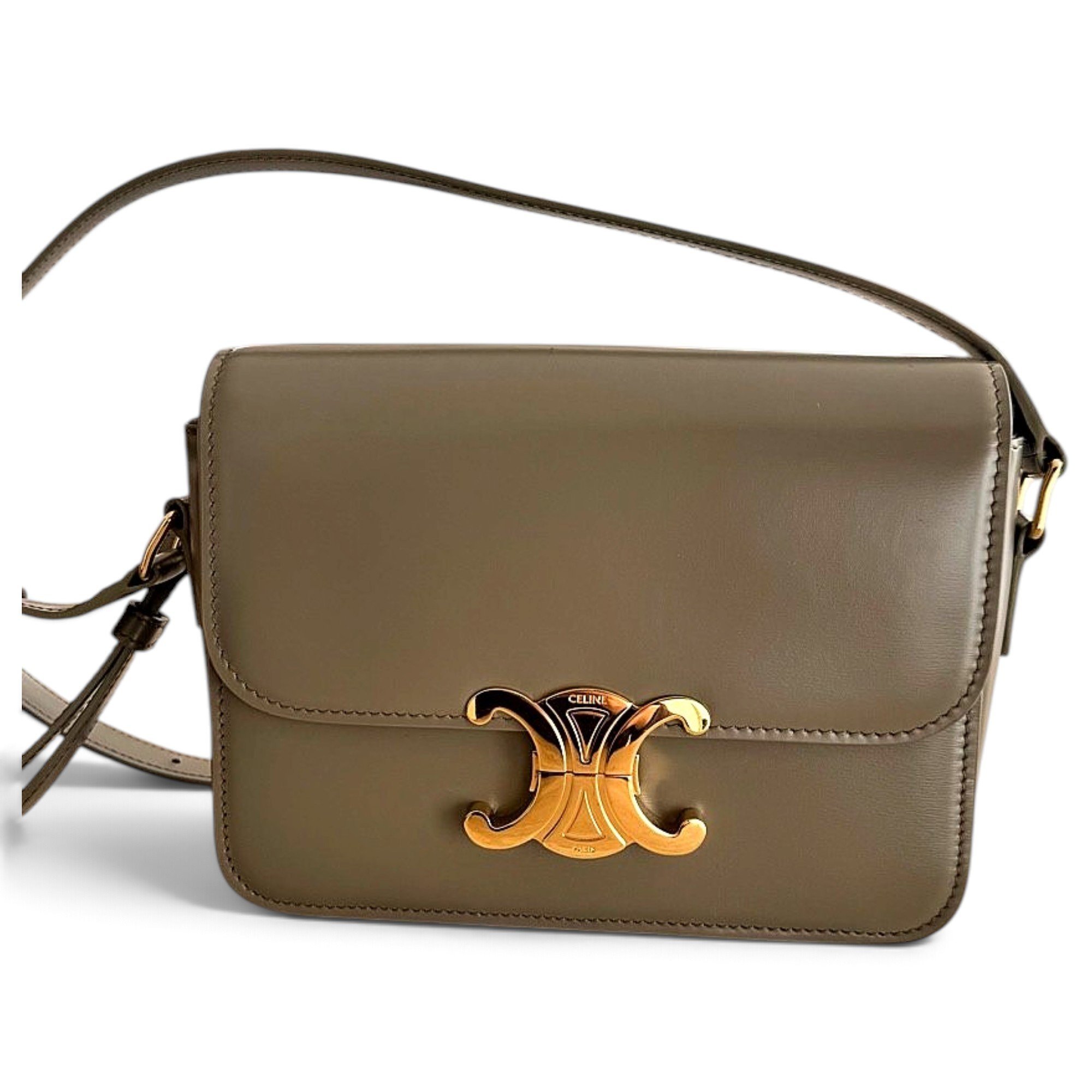 Triomphe leather crossbody bag