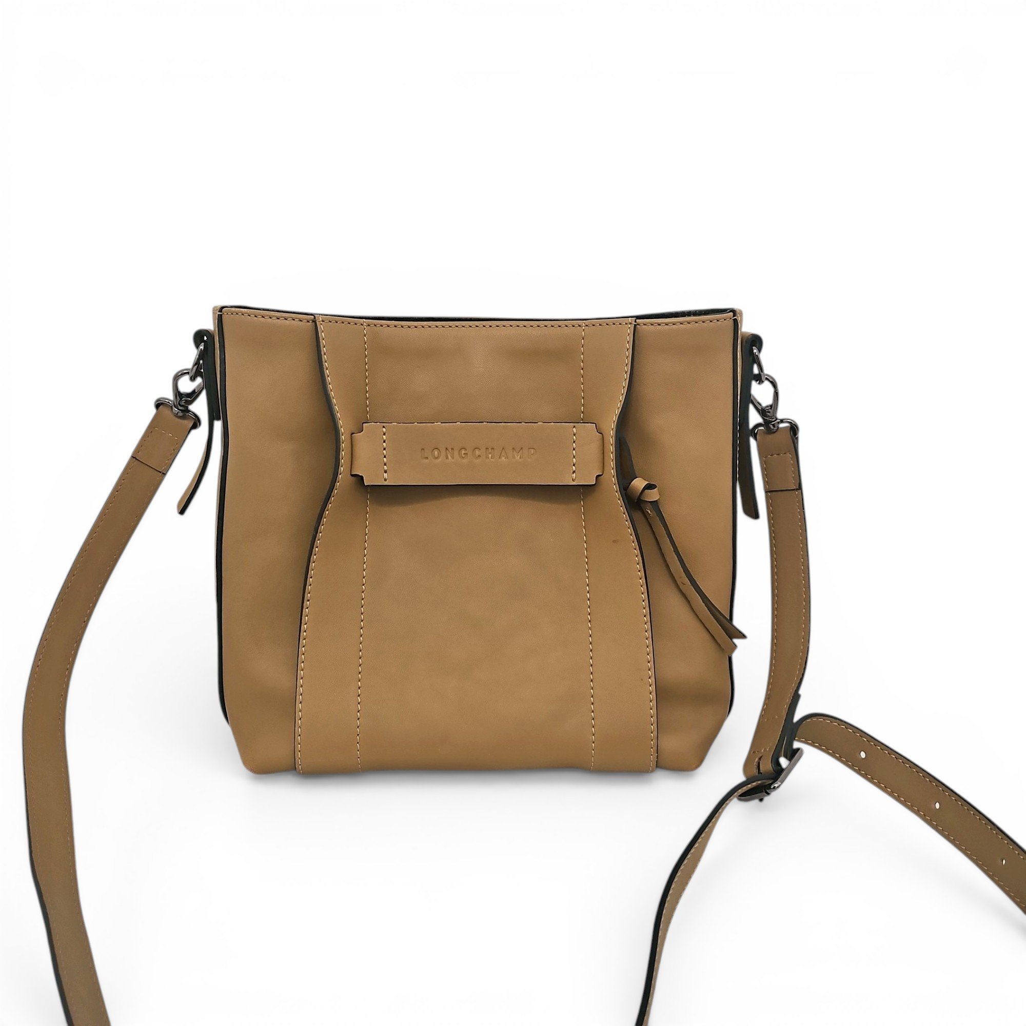 3D leather clutch bag