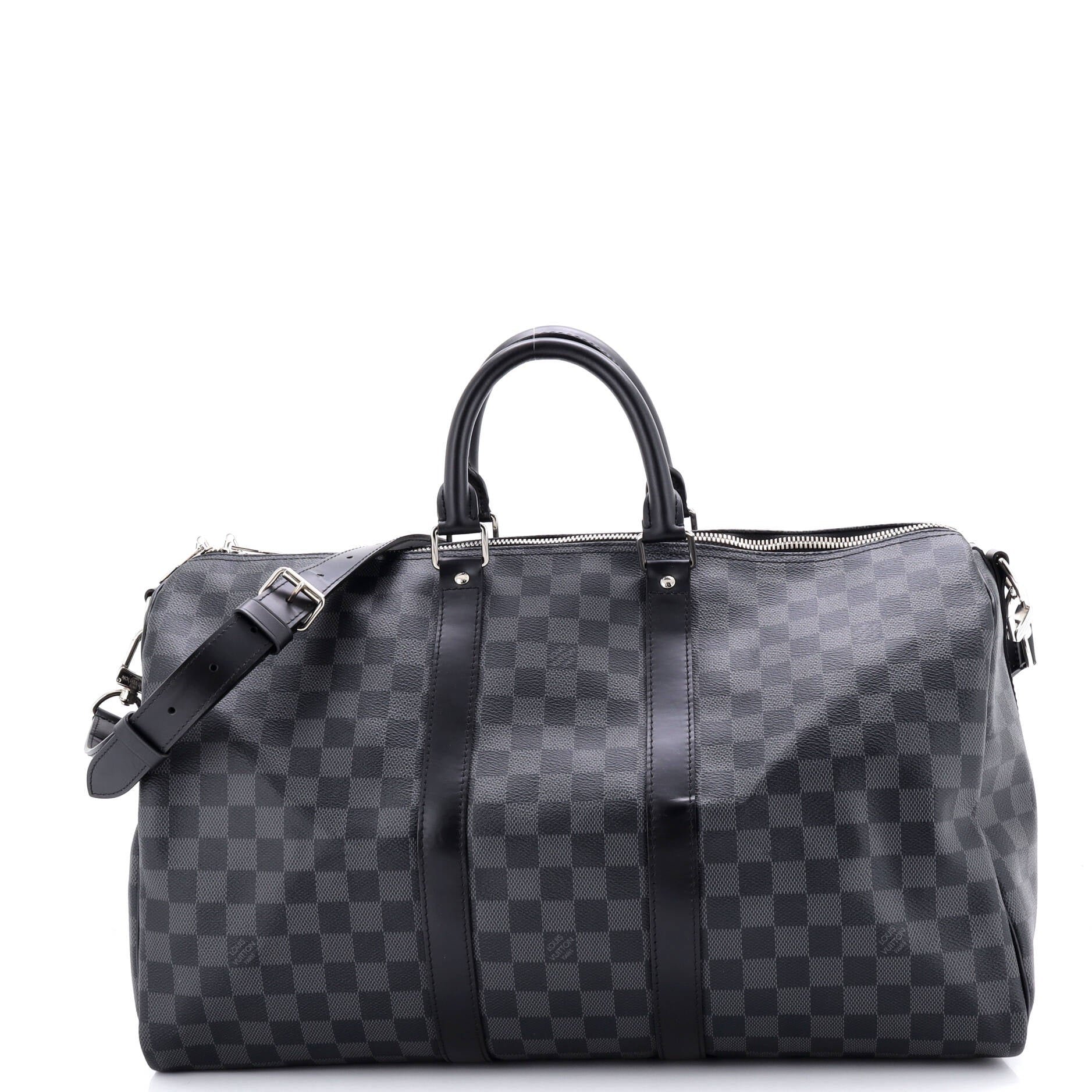 Louis Vuitton Keepall Bandouliere Bag Damier Graphite 45
