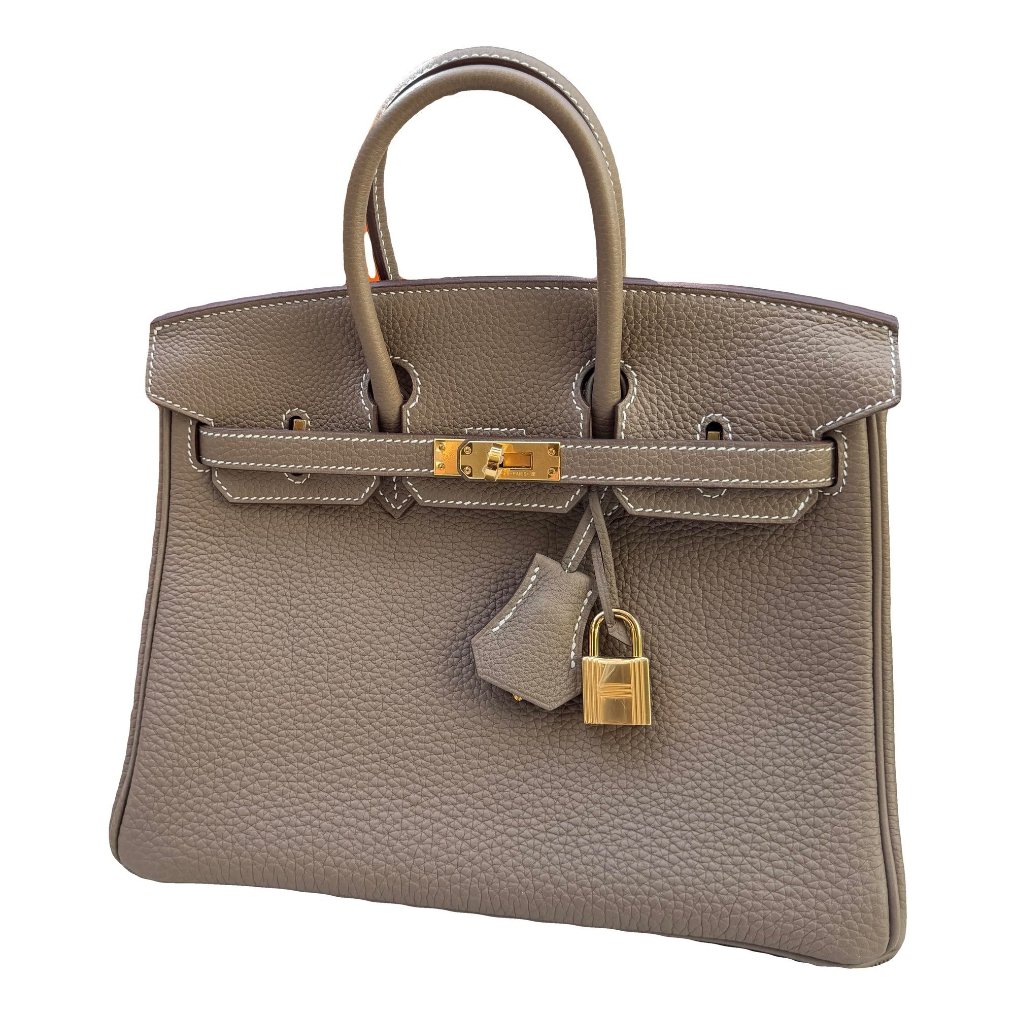 Birkin 25 leather handbag