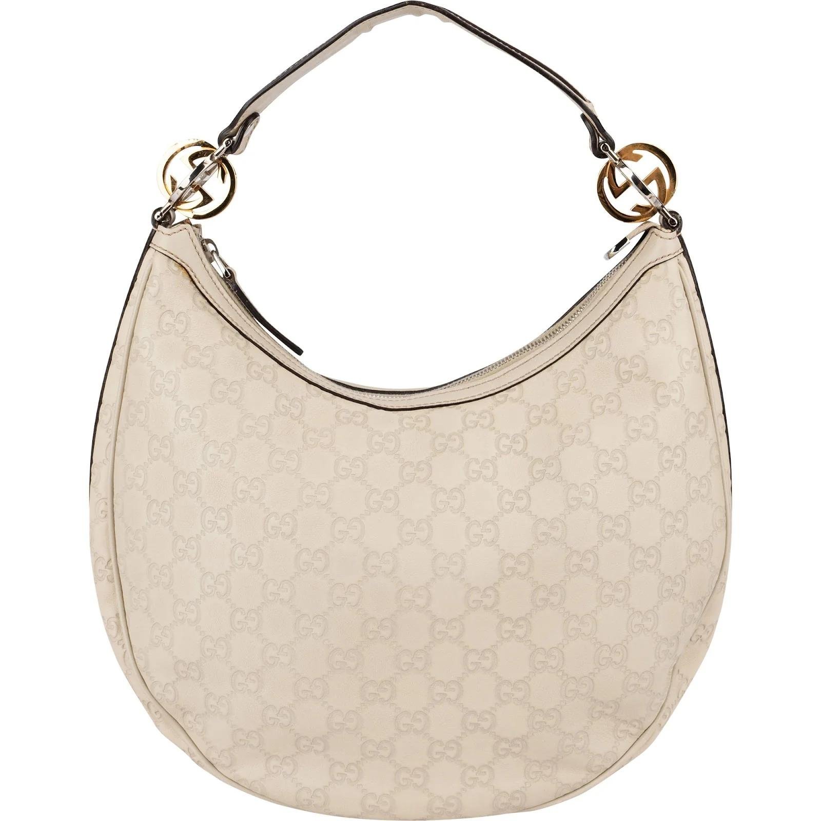 Interlocking leather handbag