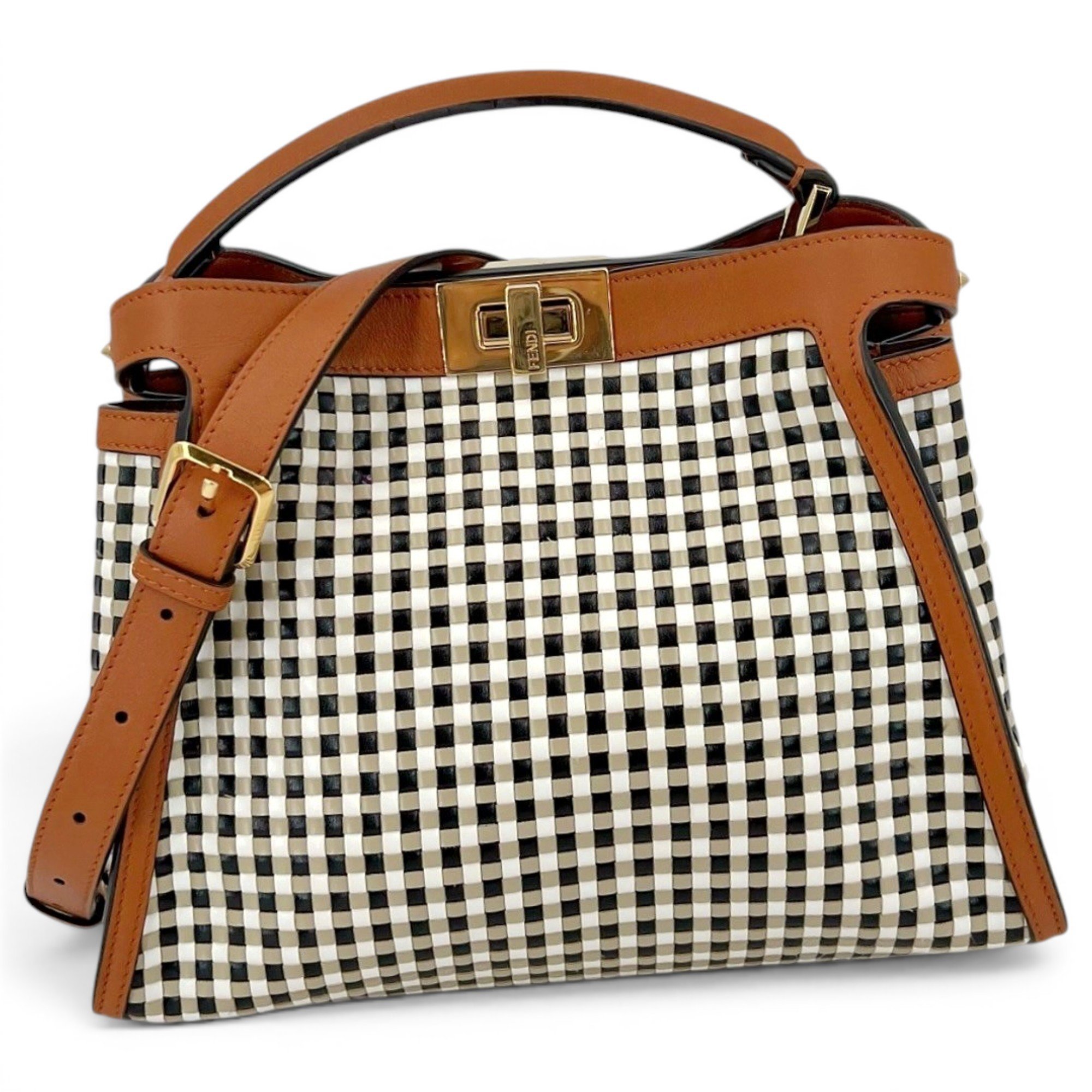 Peekaboo leather handbag