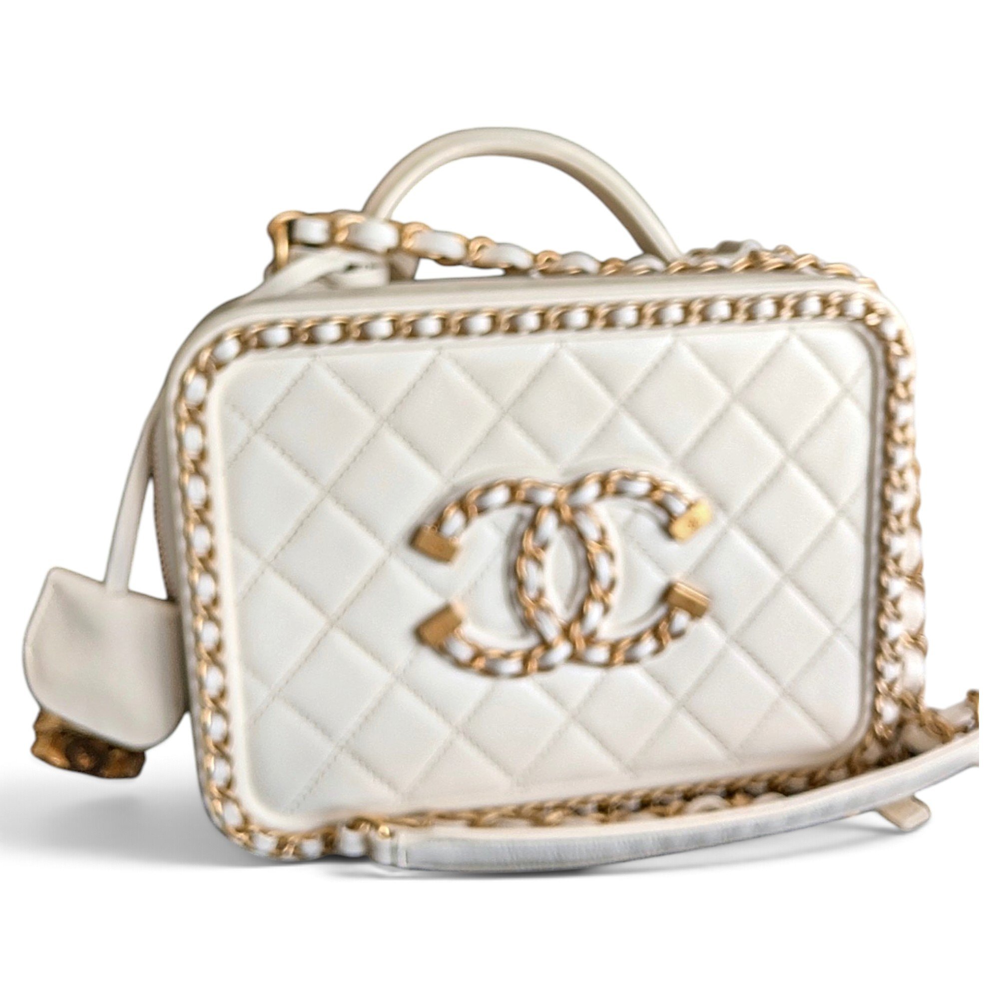 Vanity leather handbag