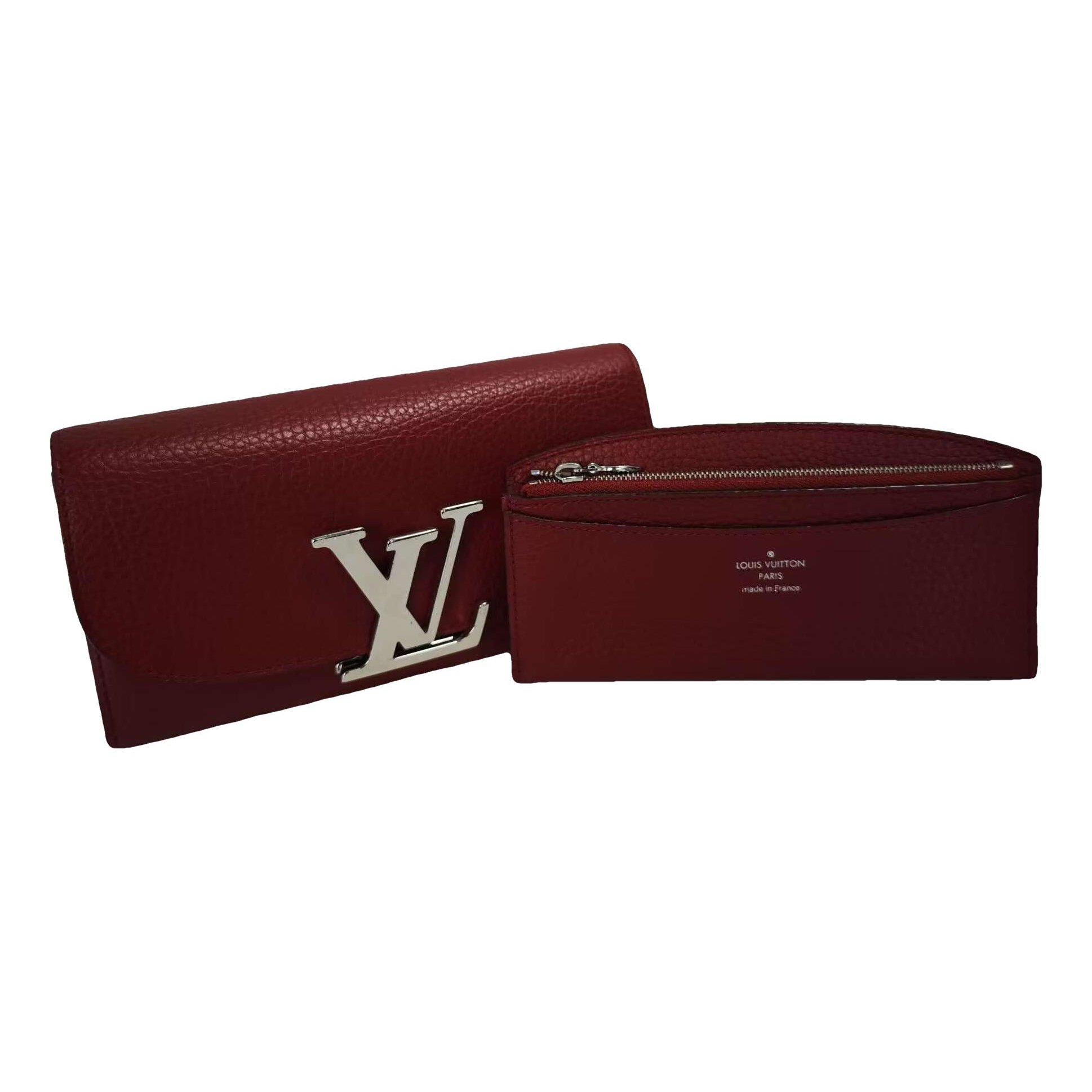 Leather clutch bag