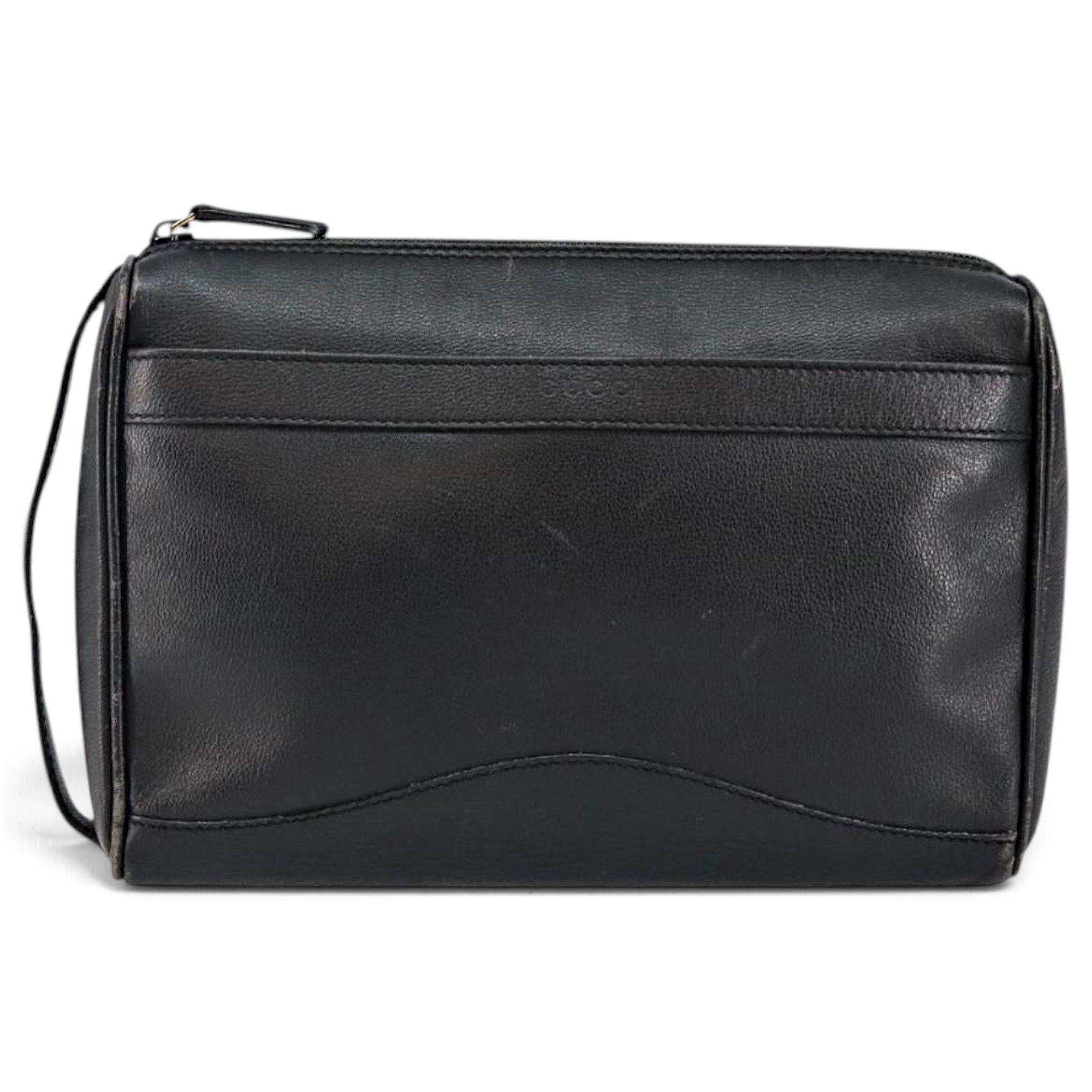 Leather clutch bag