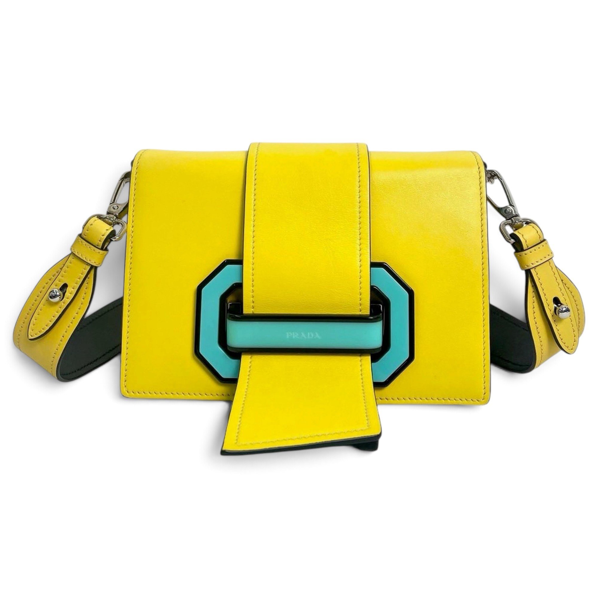 Ribbon leather handbag