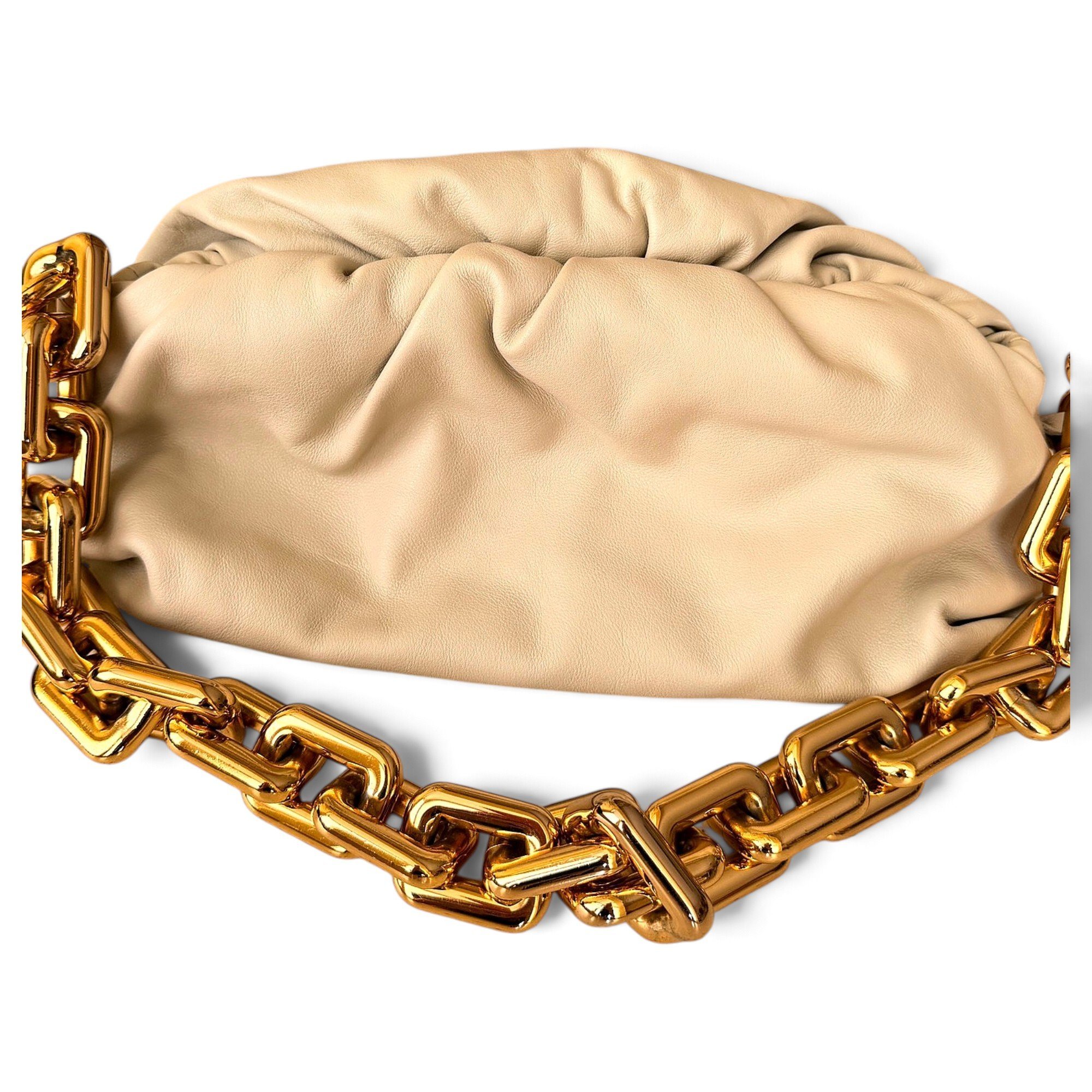 Pouch leather clutch bag